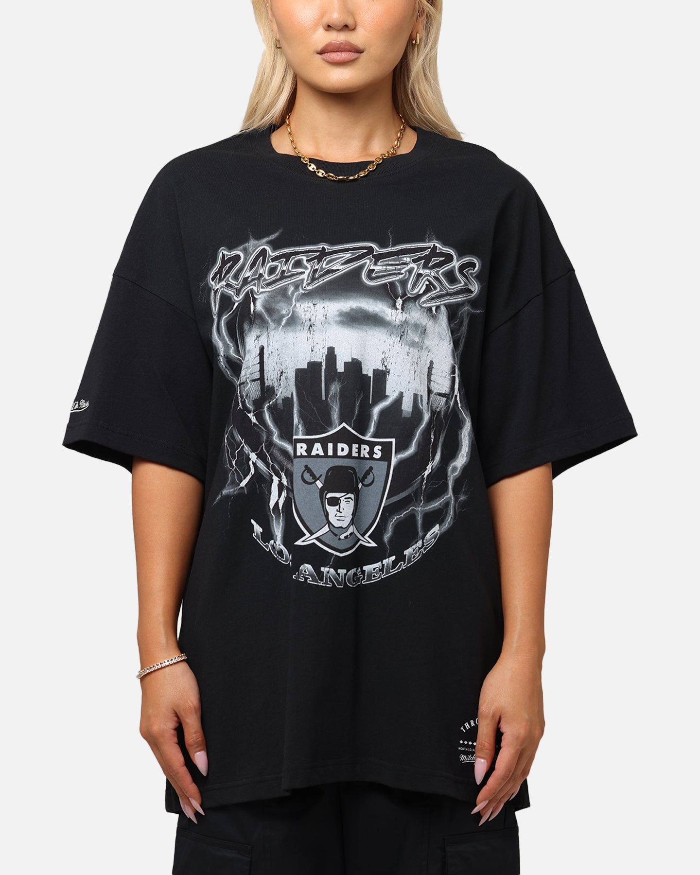 Mitchell & Ness Los Angeles Raiders Soaring T-Shirt Black Style001
