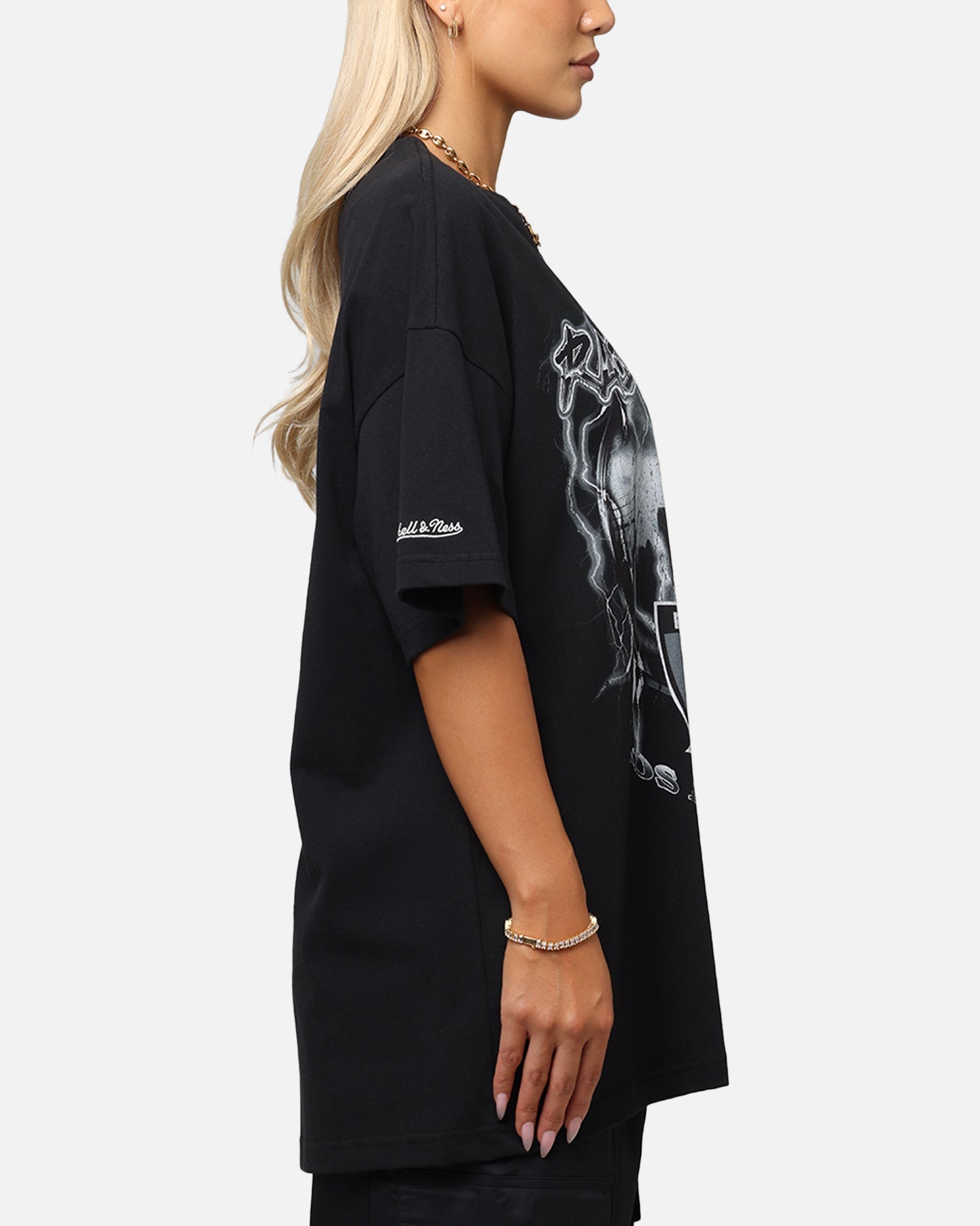 Mitchell & Ness Los Angeles Raiders Soaring T-Shirt Black Style001