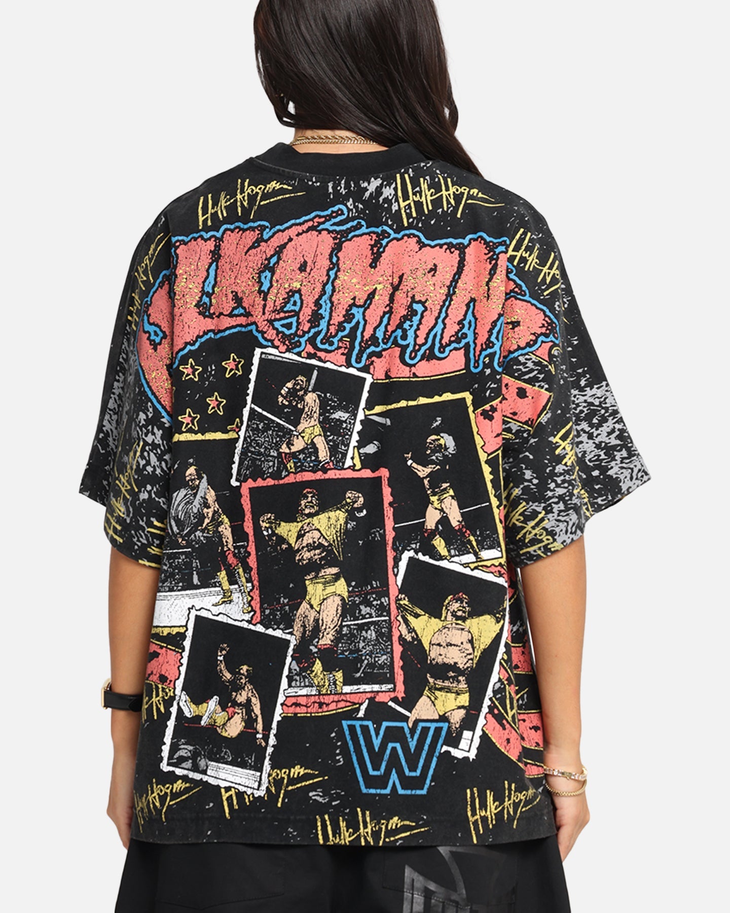 Culture Kings X WWE Hulk Hogan All Over Print T-Shirt Black Style001