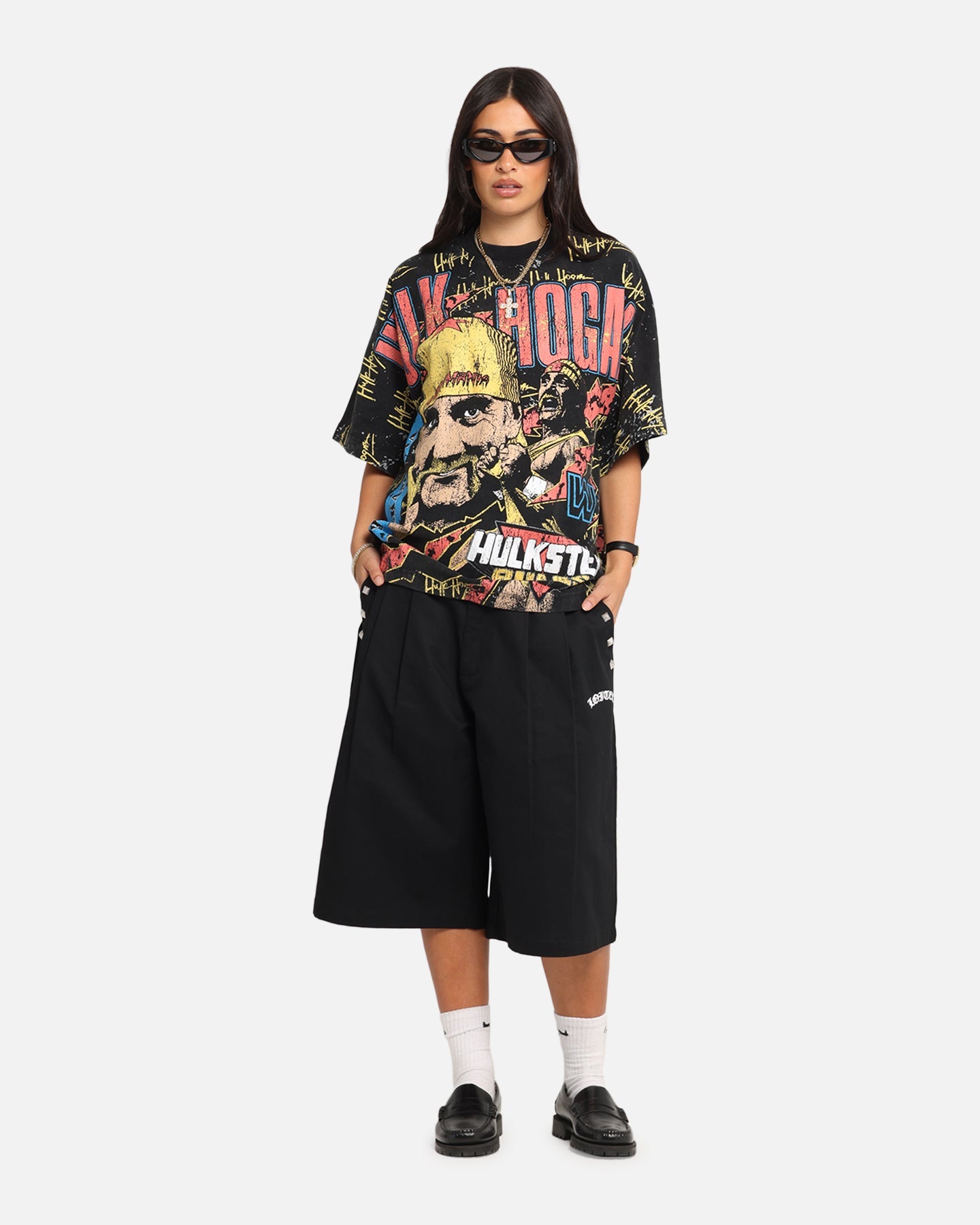 Culture Kings X WWE Hulk Hogan All Over Print T-Shirt Black Style001