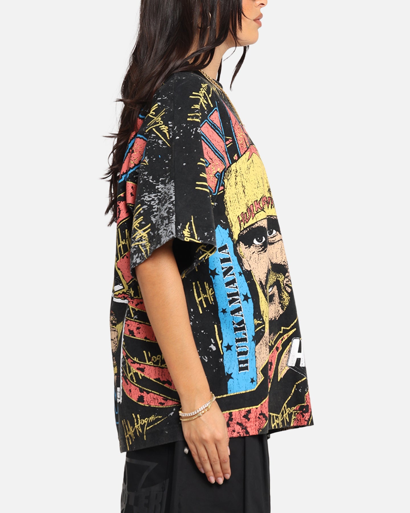 Culture Kings X WWE Hulk Hogan All Over Print T-Shirt Black Style001