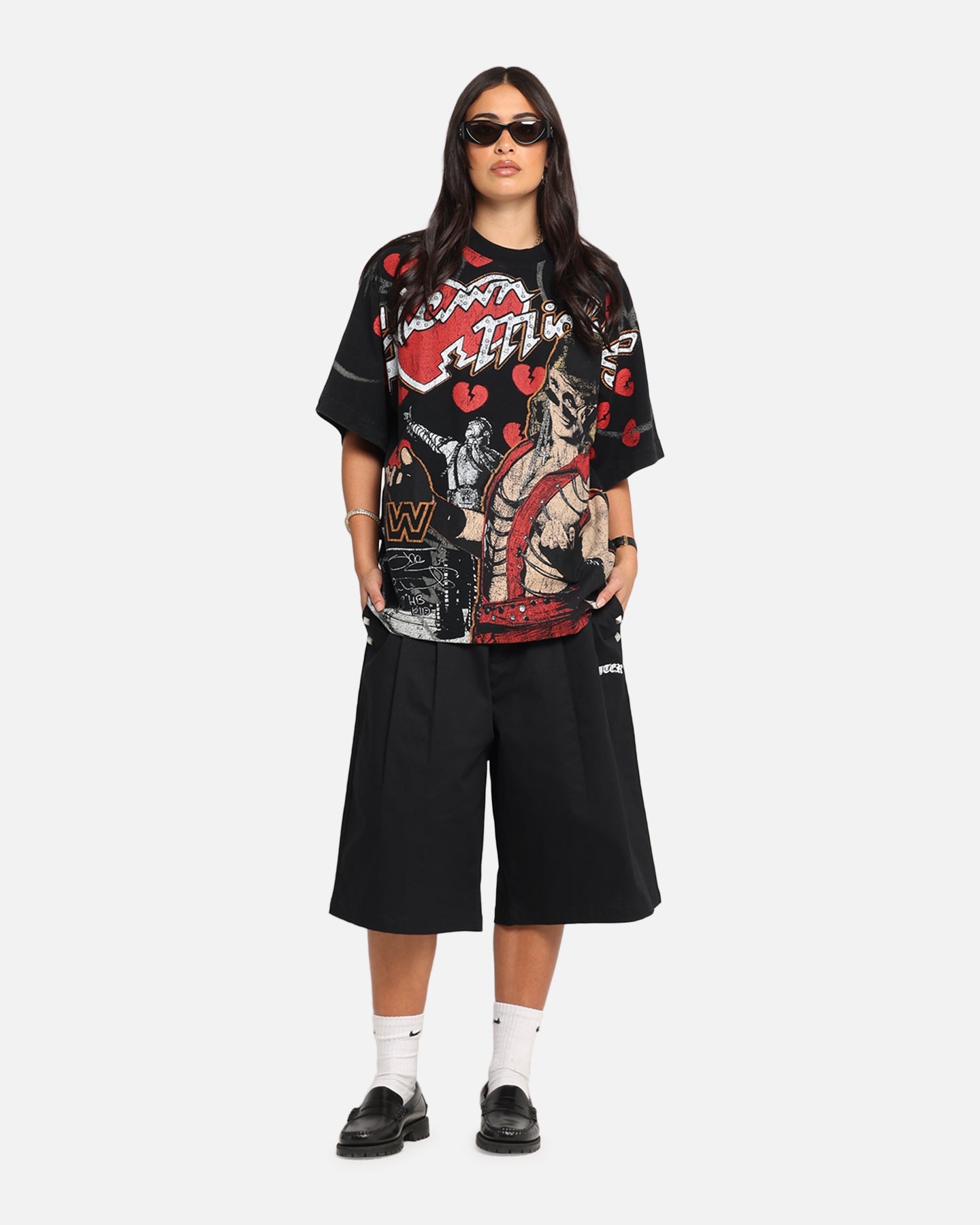 Culture Kings X WWE Shawn Michaels All Over Print T-Shirt Black Style001