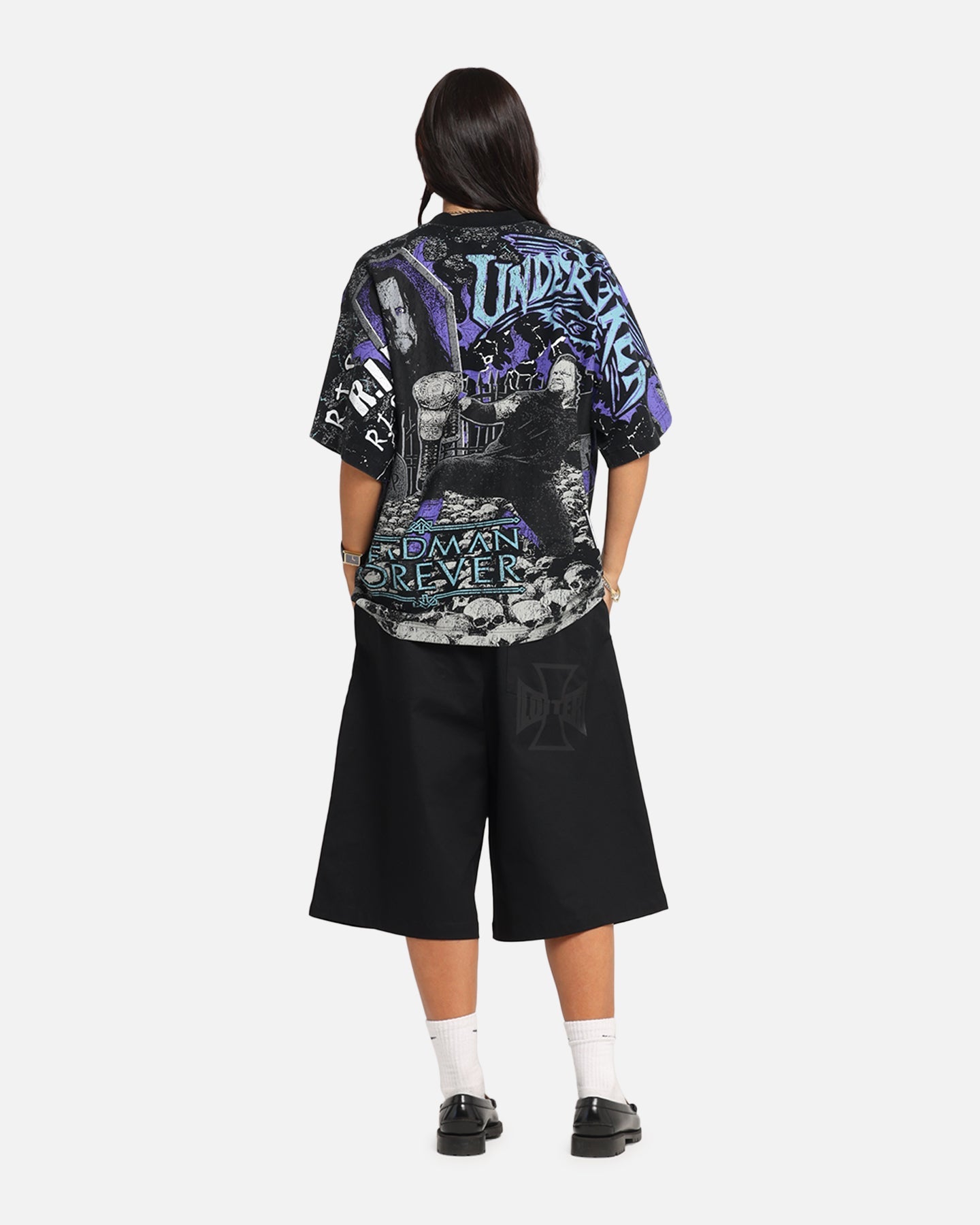 Culture Kings X WWE Undertaker All Over Print T-Shirt Black Style001