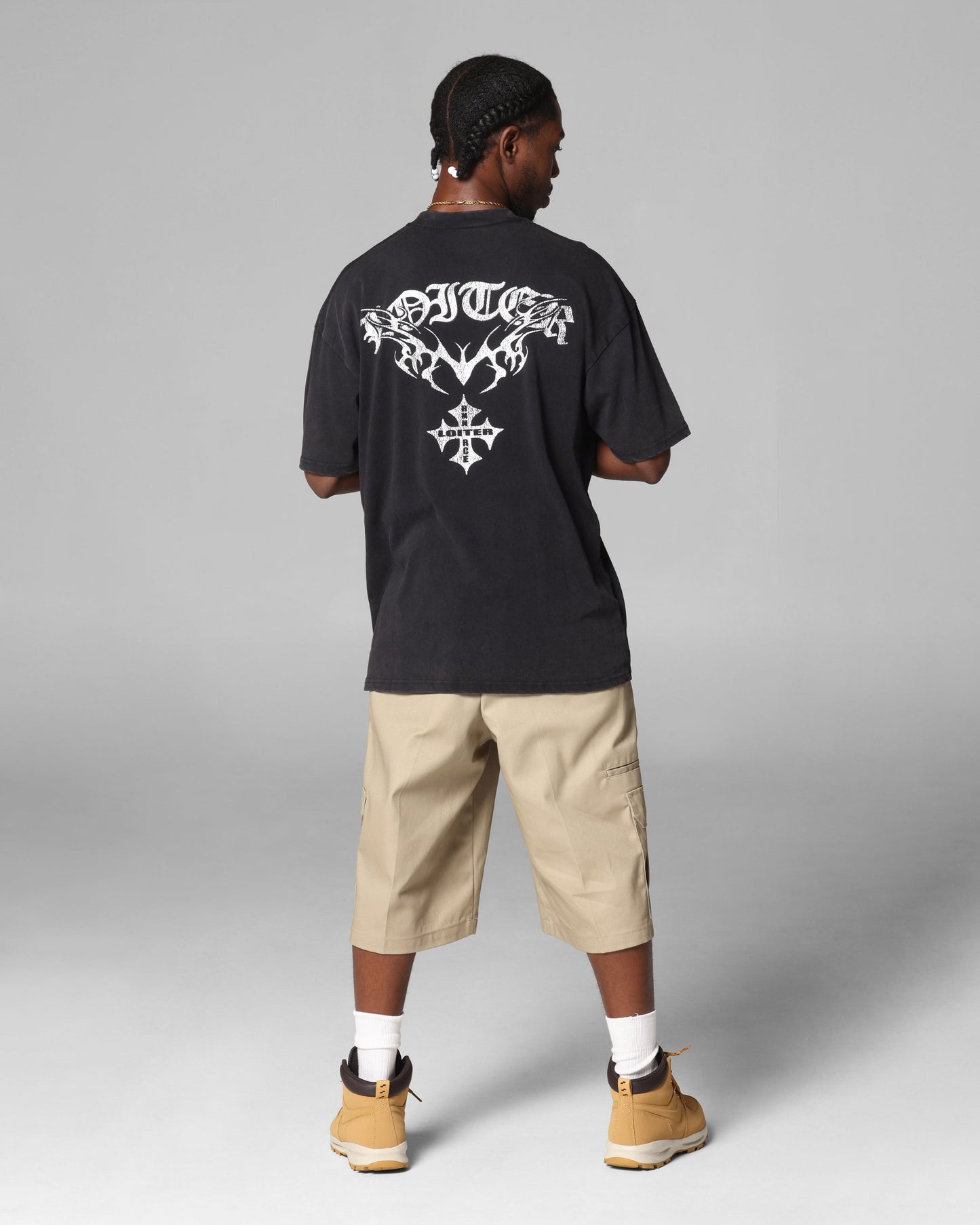 Loiter Shogun Vintage T-Shirt Black Acidwash