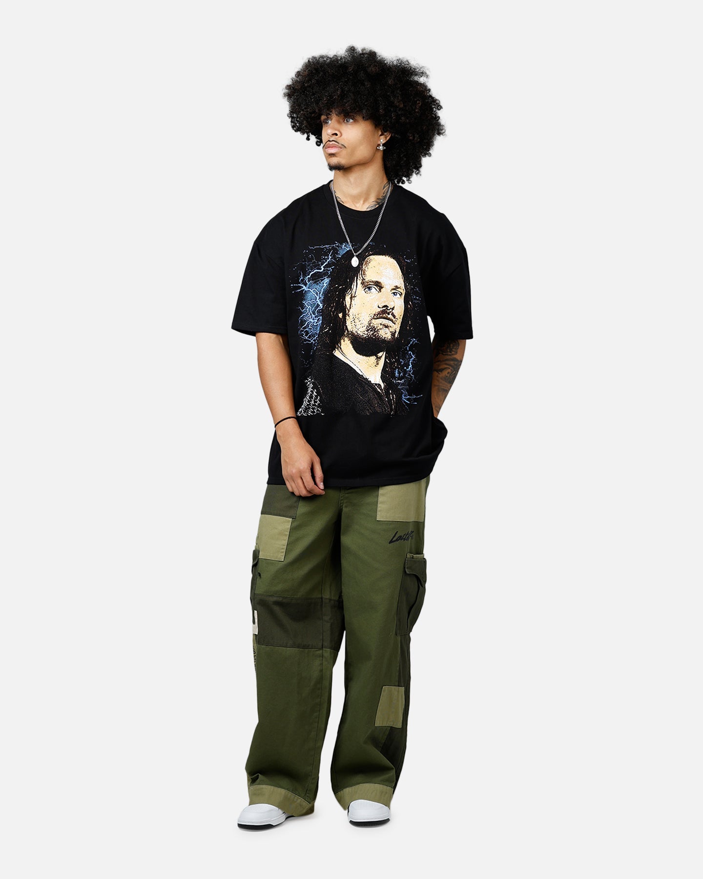American Thrift X The Lord Of The Rings Aragorn Heavyweight T-Shirt Black