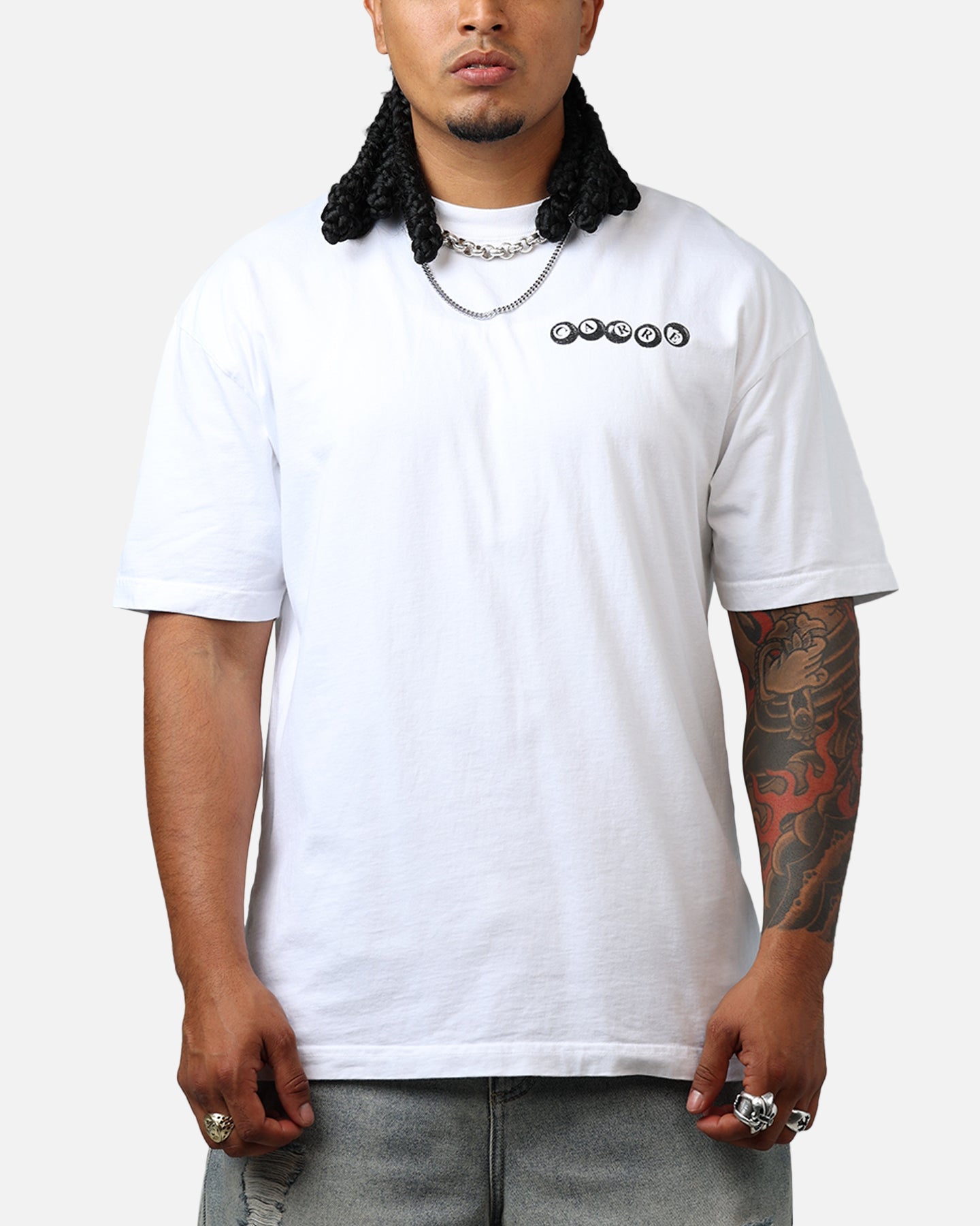Carre Break T-Shirt White Style002