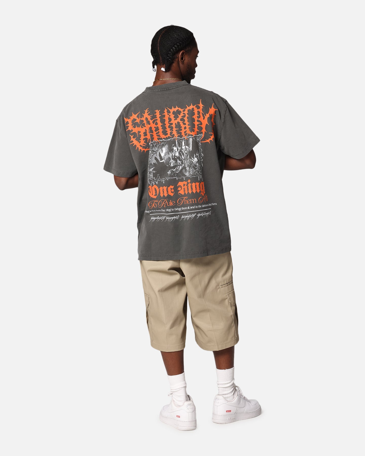 American Thrift X The Lord Of The Rings Sauron Heavy T-Shirt Black Wash