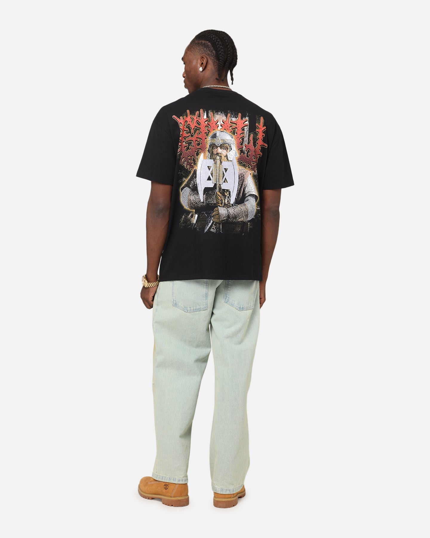 American Thrift X The Lord Of The Rings Gimli Heavy T-Shirt Black