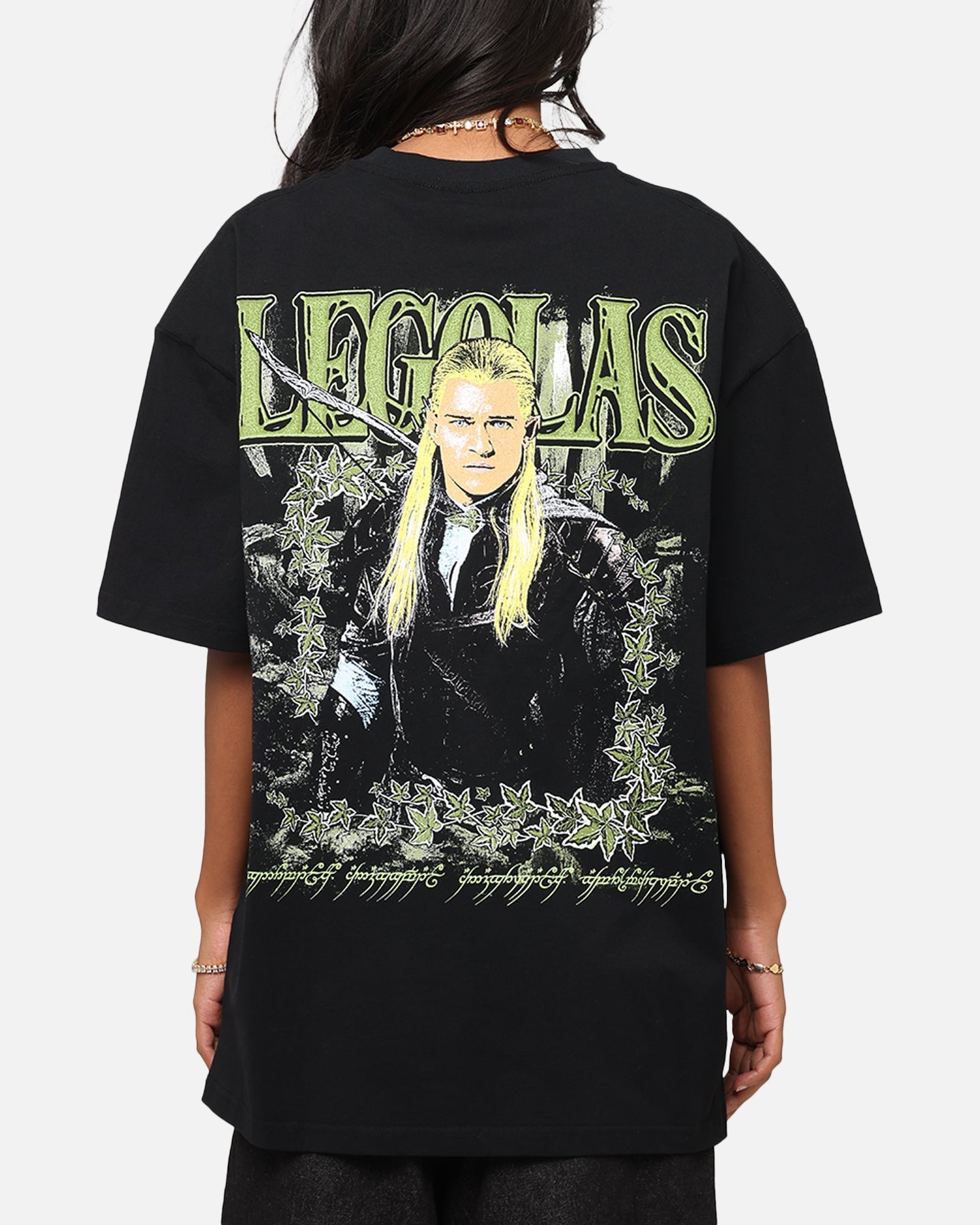 American Thrift X The Lord Of The Rings Legolas Heavy T-Shirt Black Style001