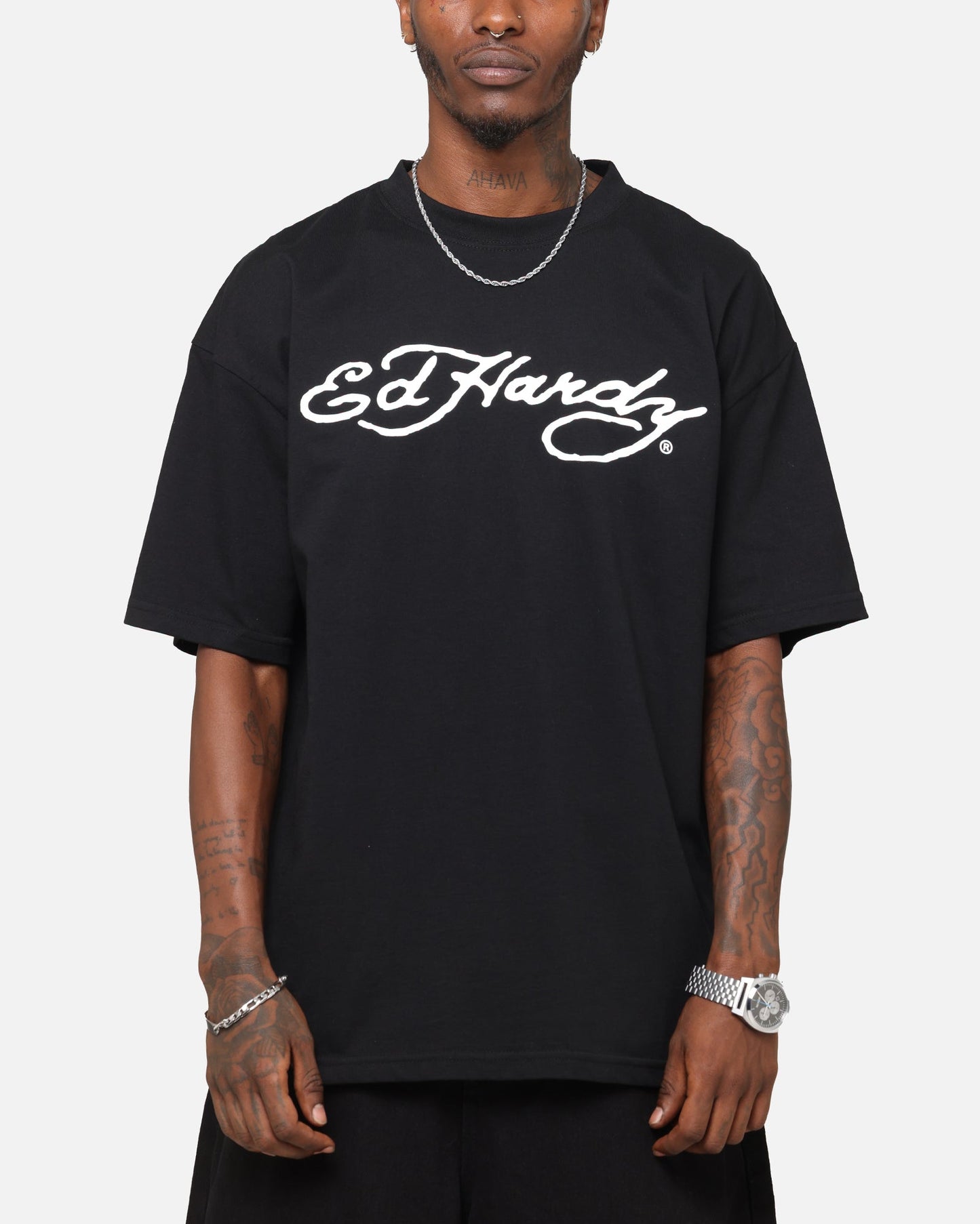 Ed Hardy Tiger Stamp T-Shirt Black