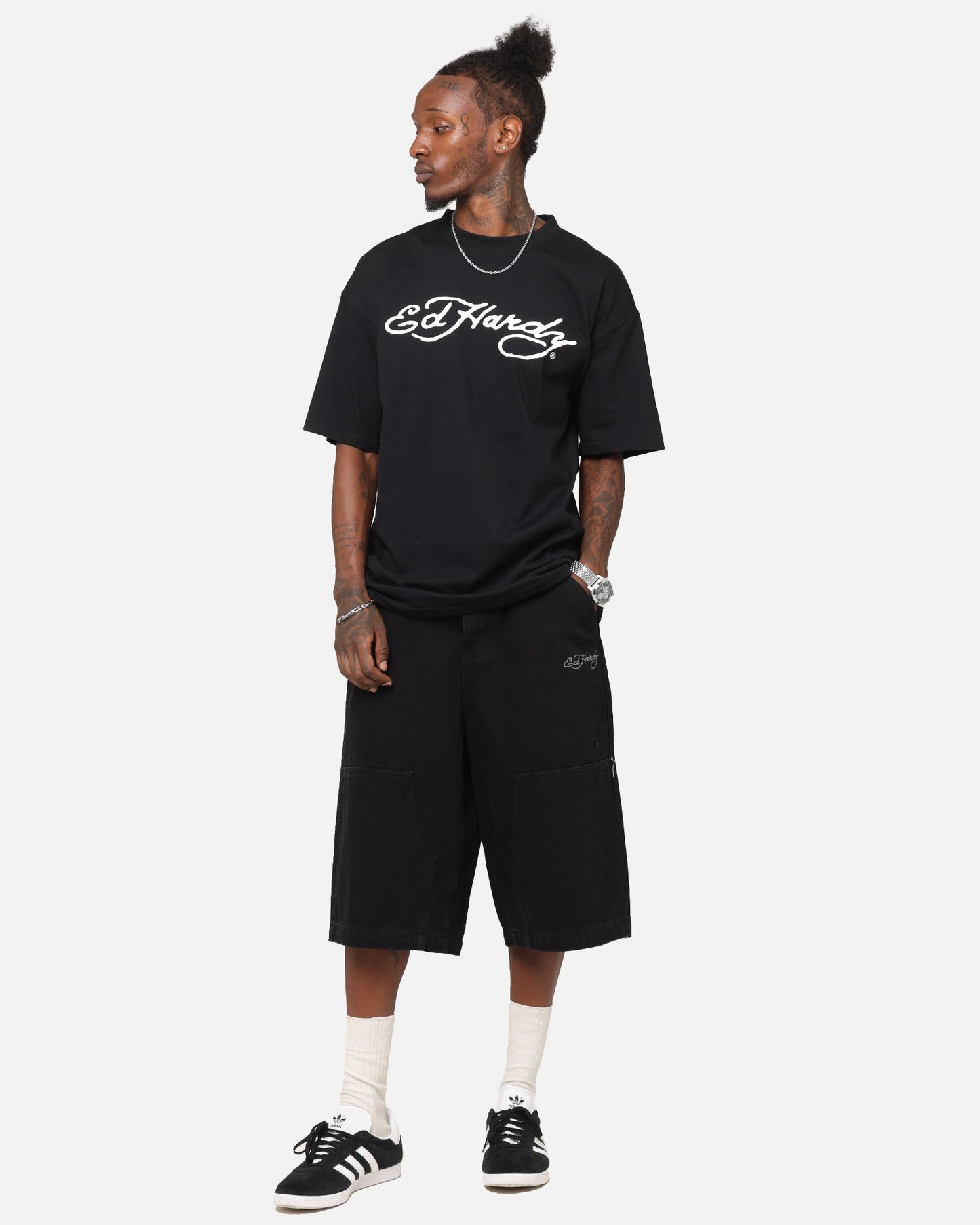 Ed Hardy Tiger Stamp T-Shirt Black
