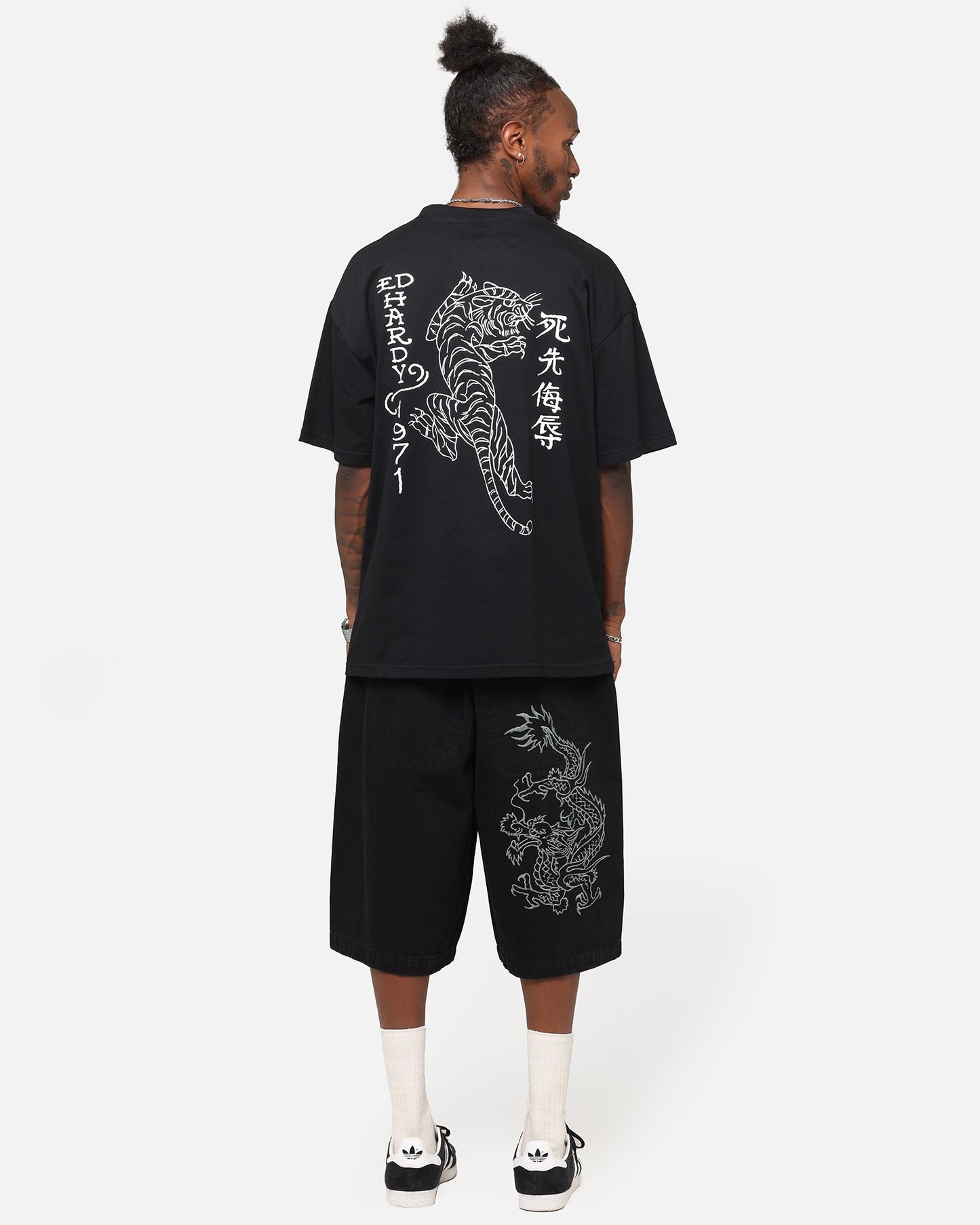 Ed Hardy Tiger Stamp T-Shirt Black
