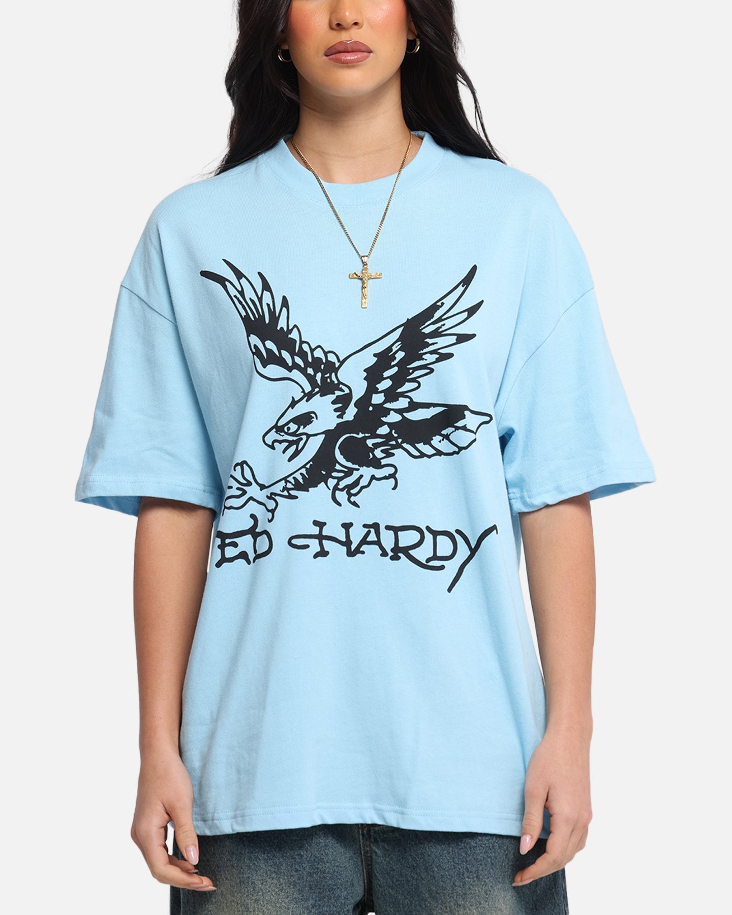 Ed Hardy Eagle T-Shirt Blue Style001