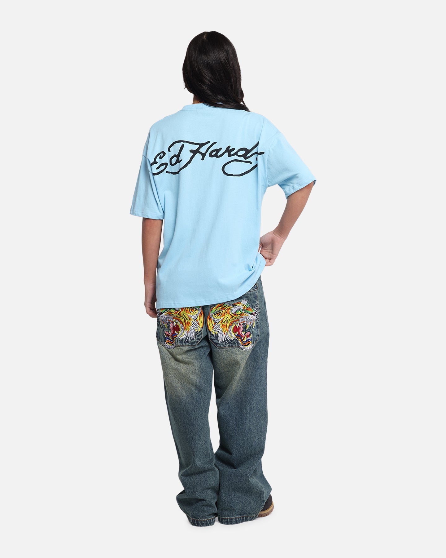 Ed Hardy Eagle T-Shirt Blue Style001