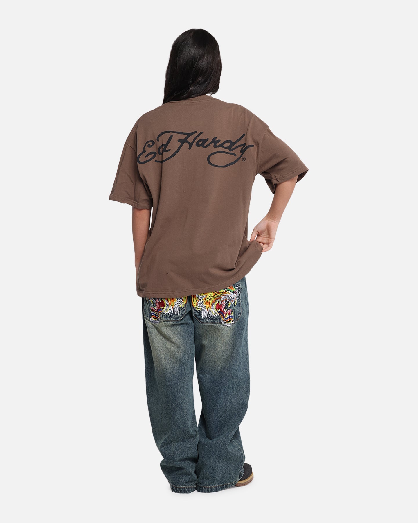Ed Hardy Eagle T-Shirt Brown Style001