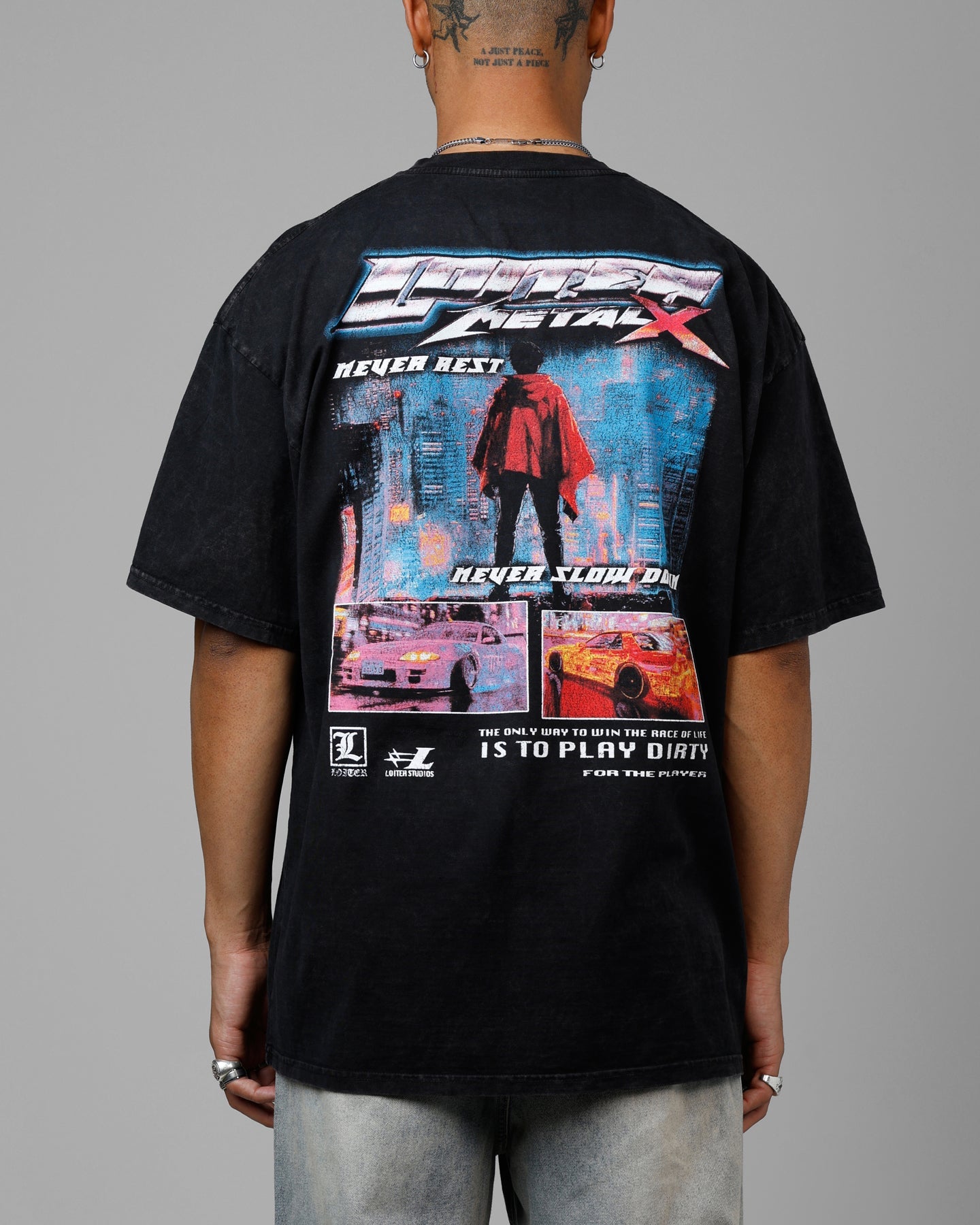 Loiter Speed Vintage T-Shirt Washed Black
