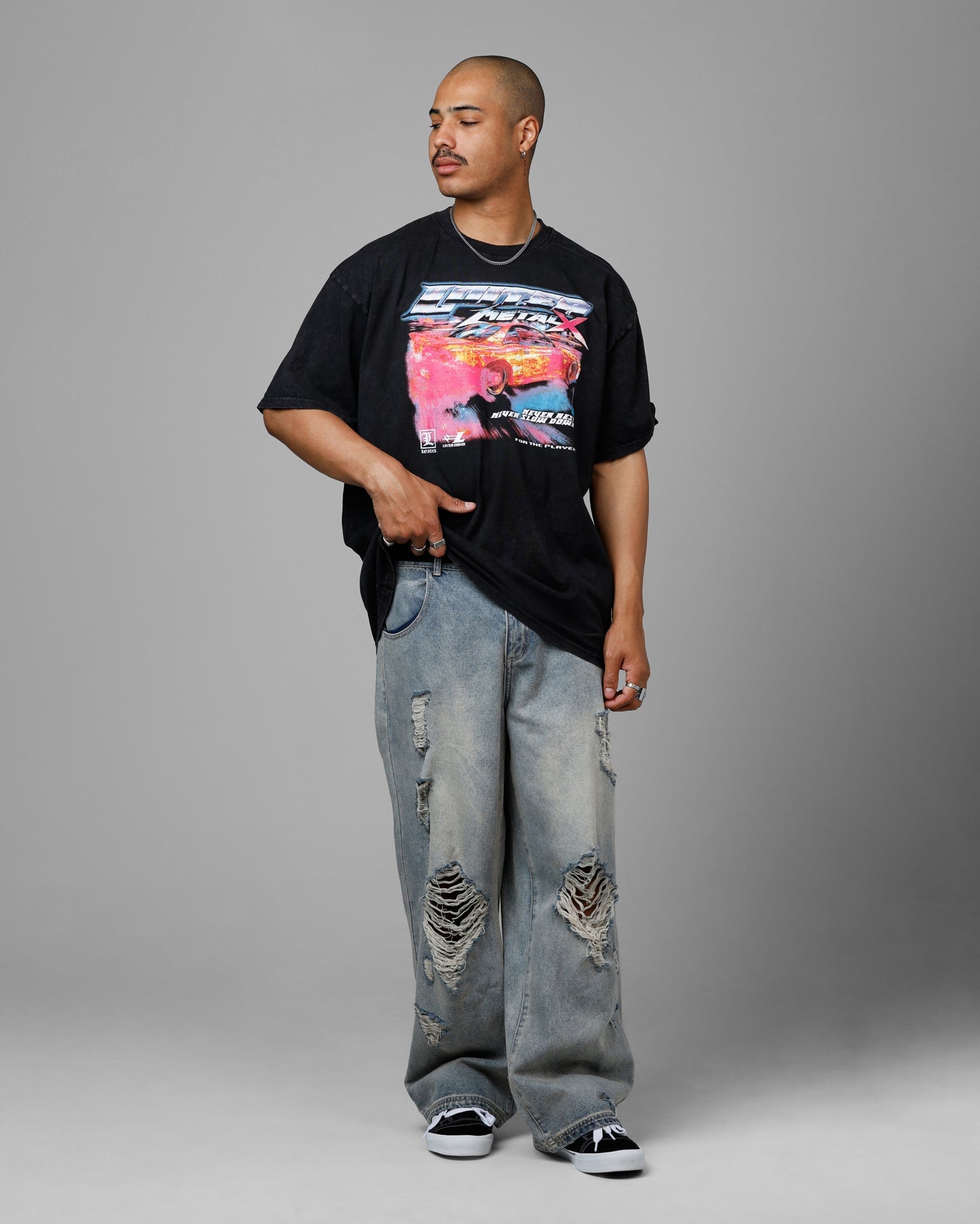 Loiter Speed Vintage T-Shirt Washed Black