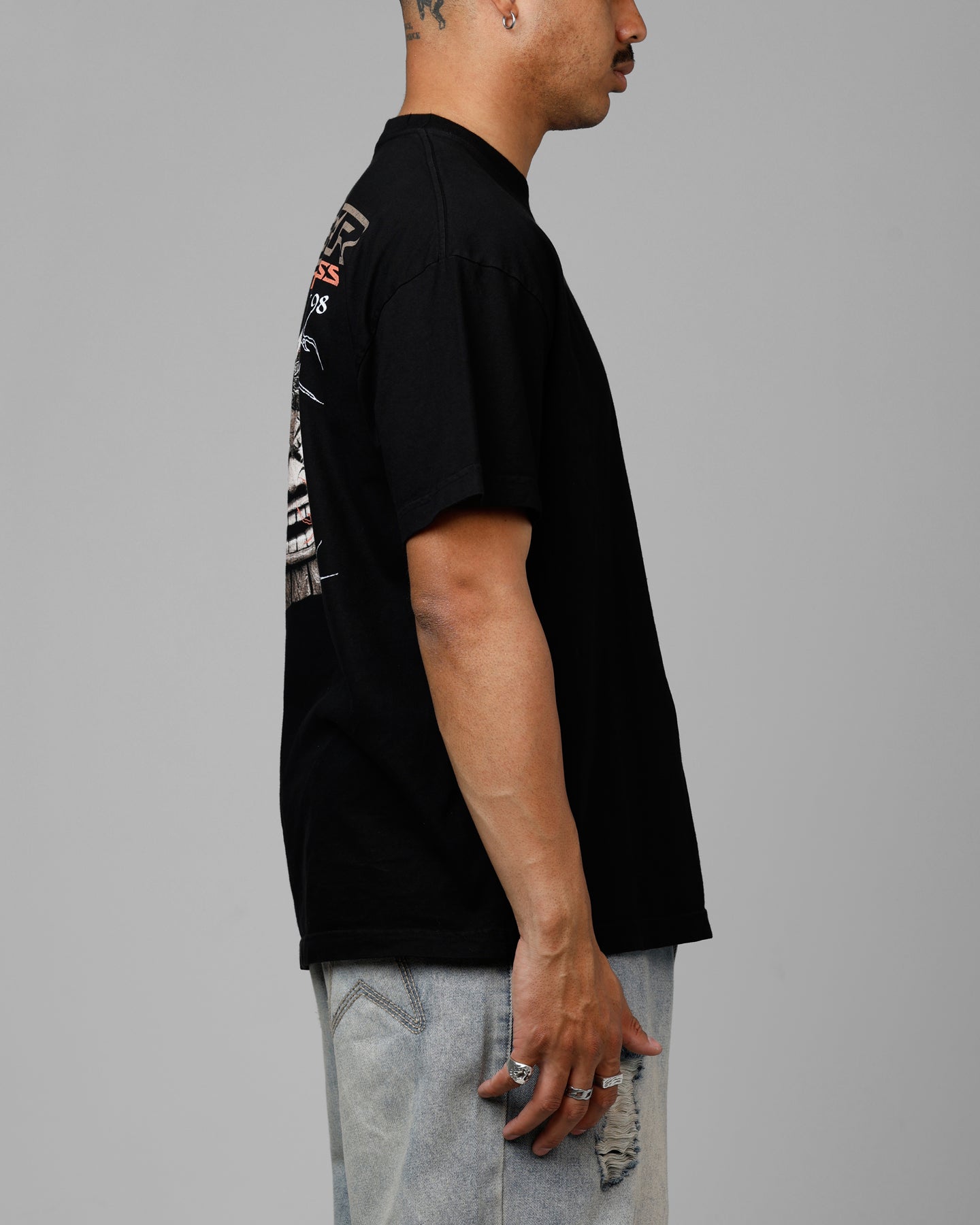 Loiter Summer Motocross Vintage T-Shirt Black