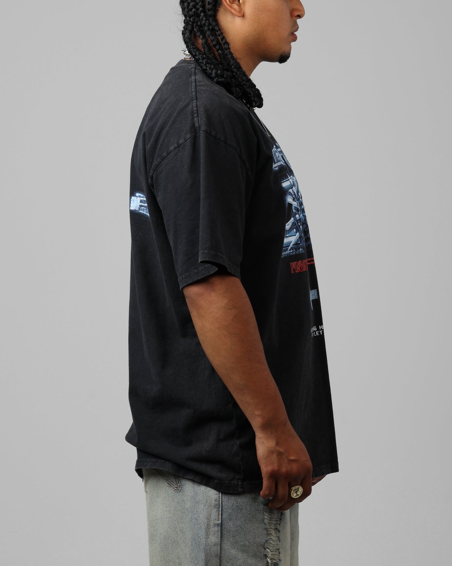 Loiter Void Vintage T-Shirt Black Wash Style002