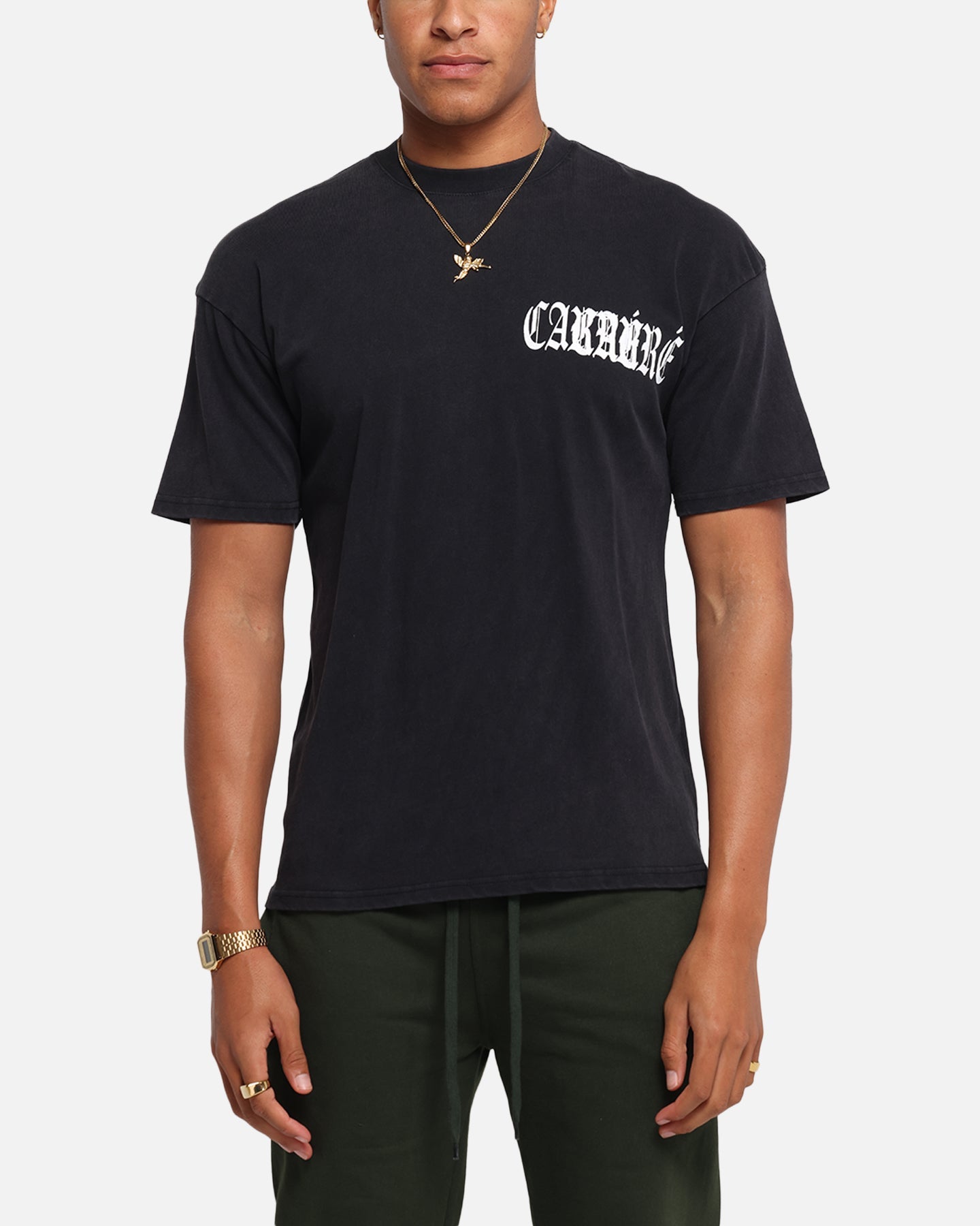 Carre Bulldog T-Shirt Black Acidwash