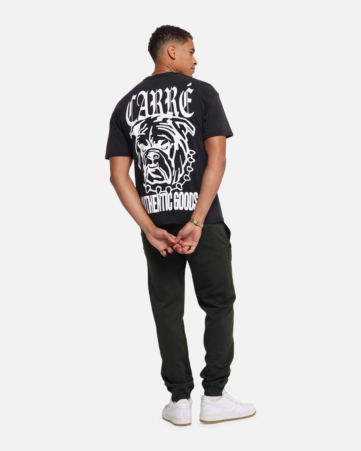 Carre Bulldog T-Shirt Black Acidwash