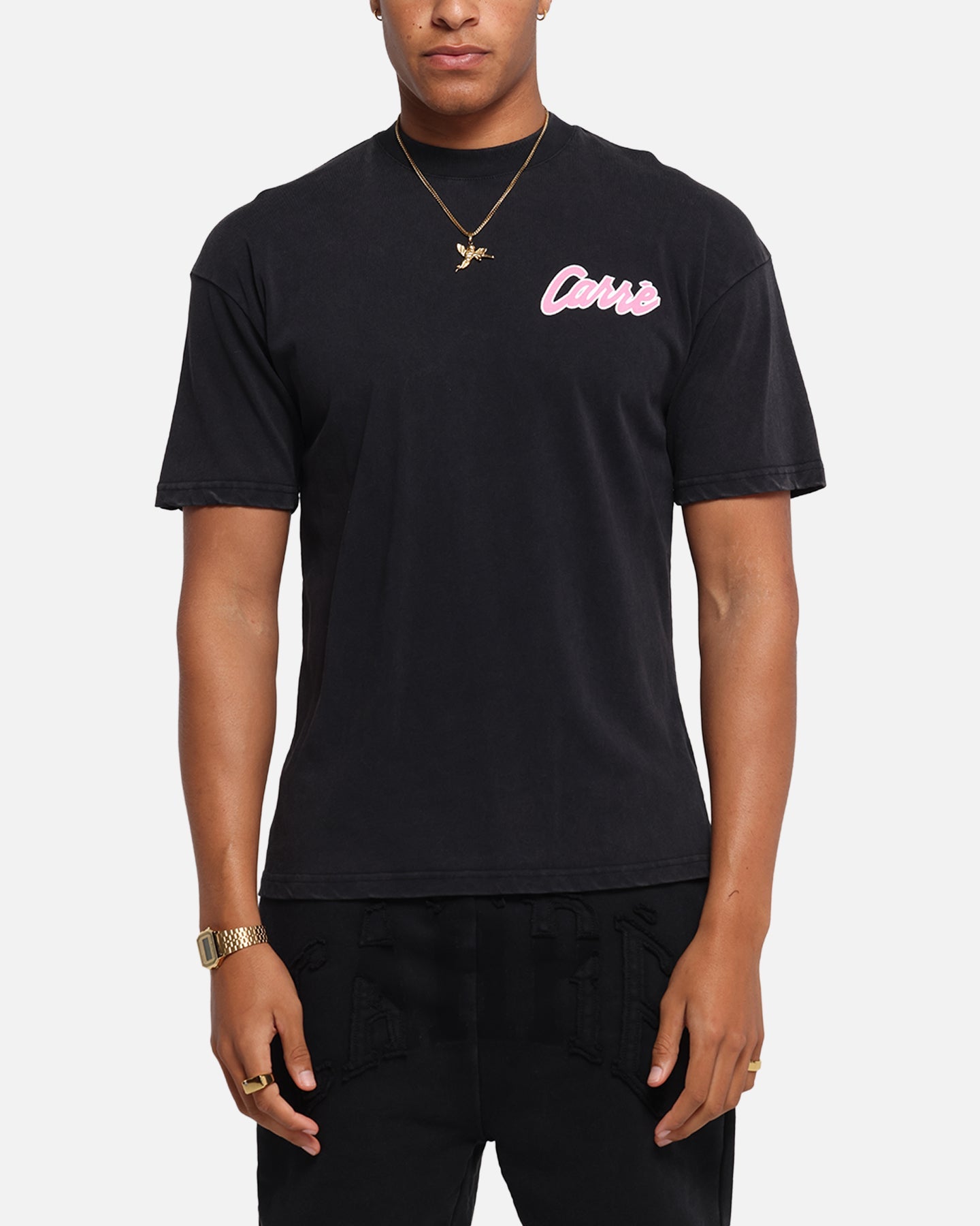Carre Pepe T-Shirt Black Acidwash