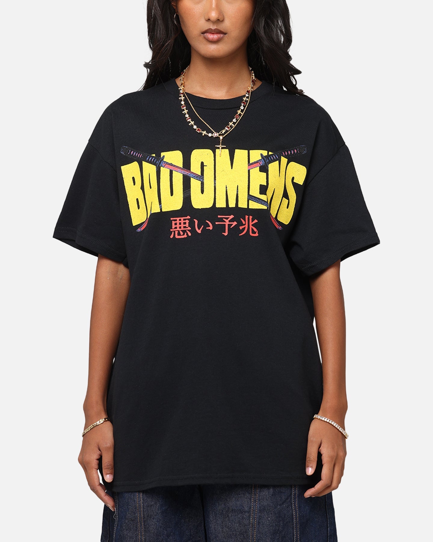 Bad Omens Samurai Girl T-Shirt Black Style001