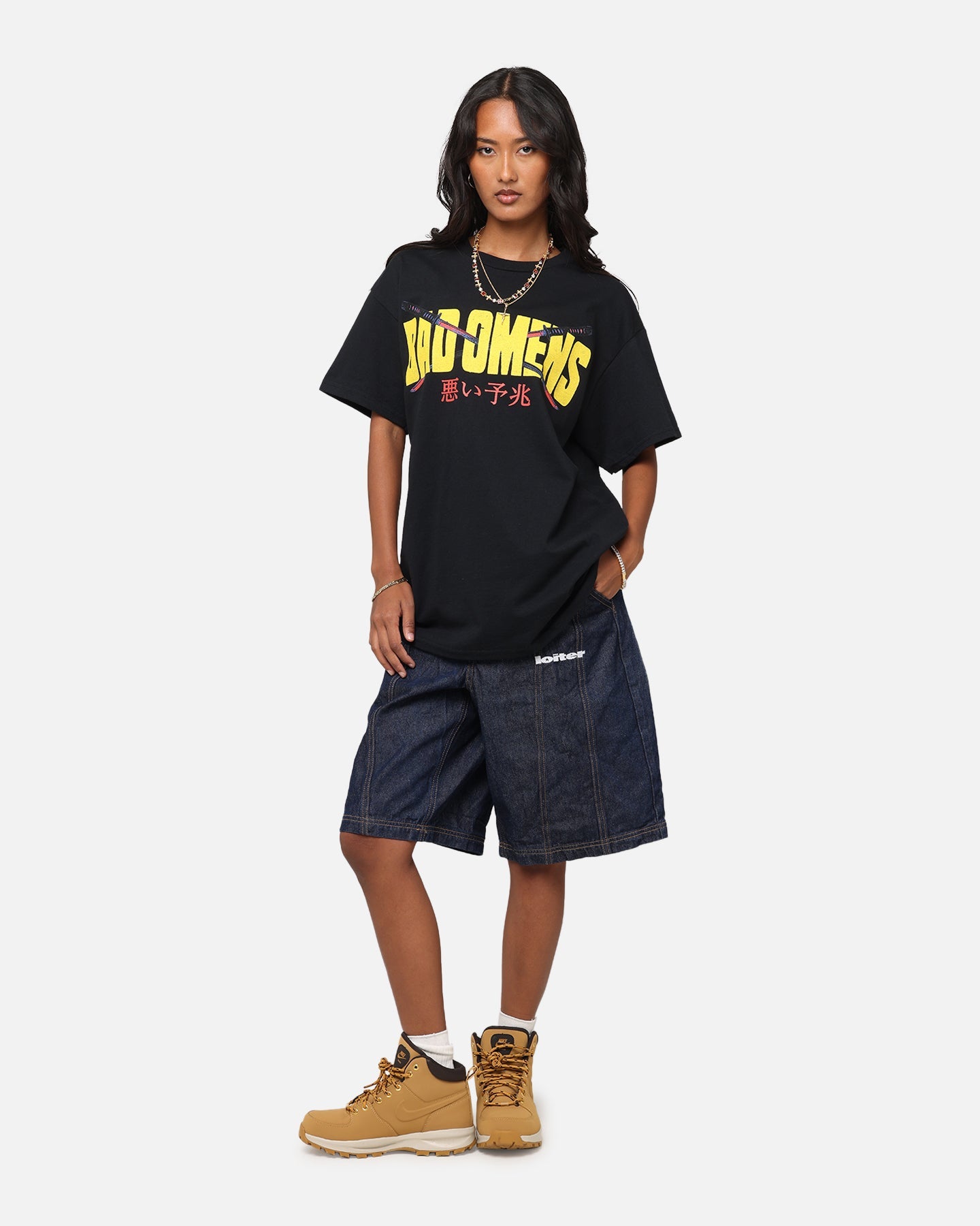 Bad Omens Samurai Girl T-Shirt Black Style001