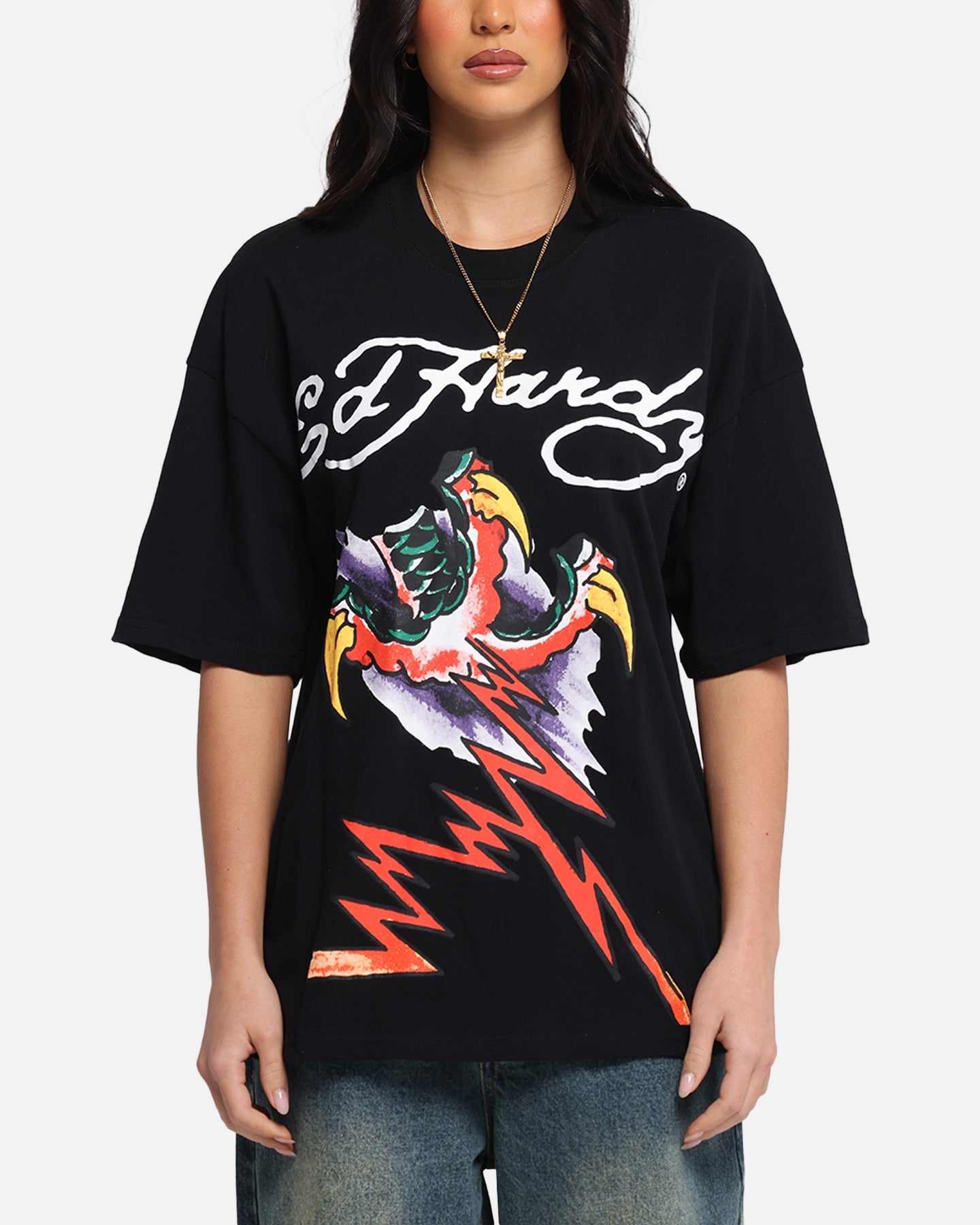 Ed Hardy Lightning T-Shirt Black Style001