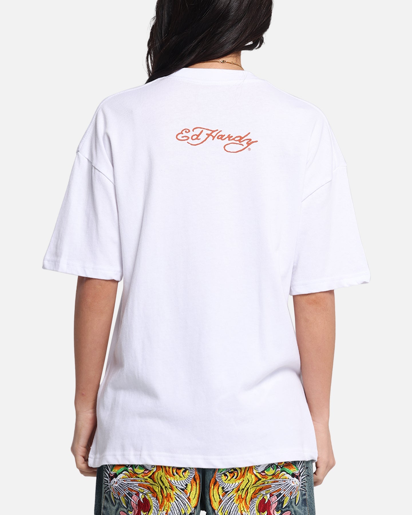 Ed Hardy Lightning T-Shirt White Style001