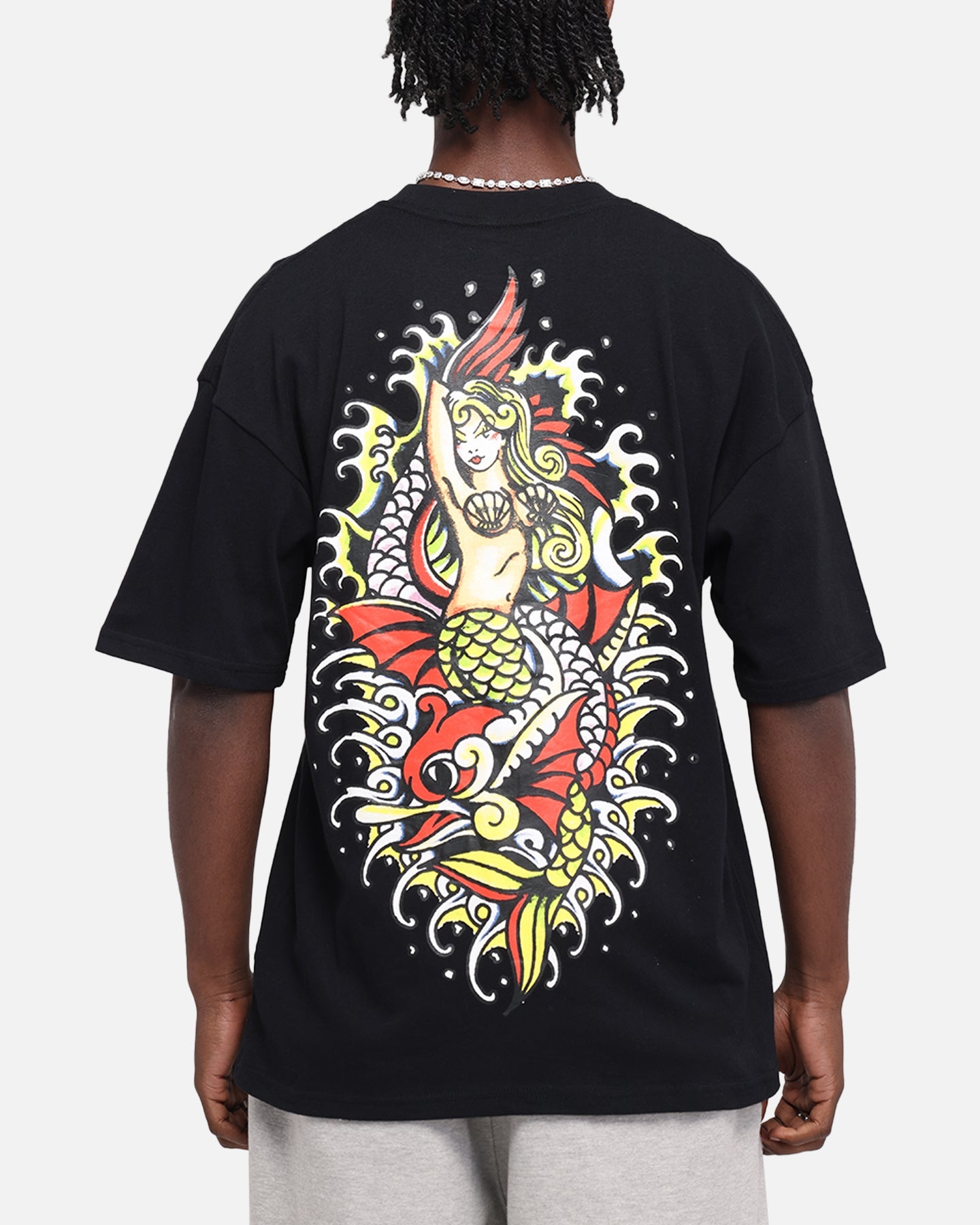 Ed Hardy Mermaid T-Shirt Black