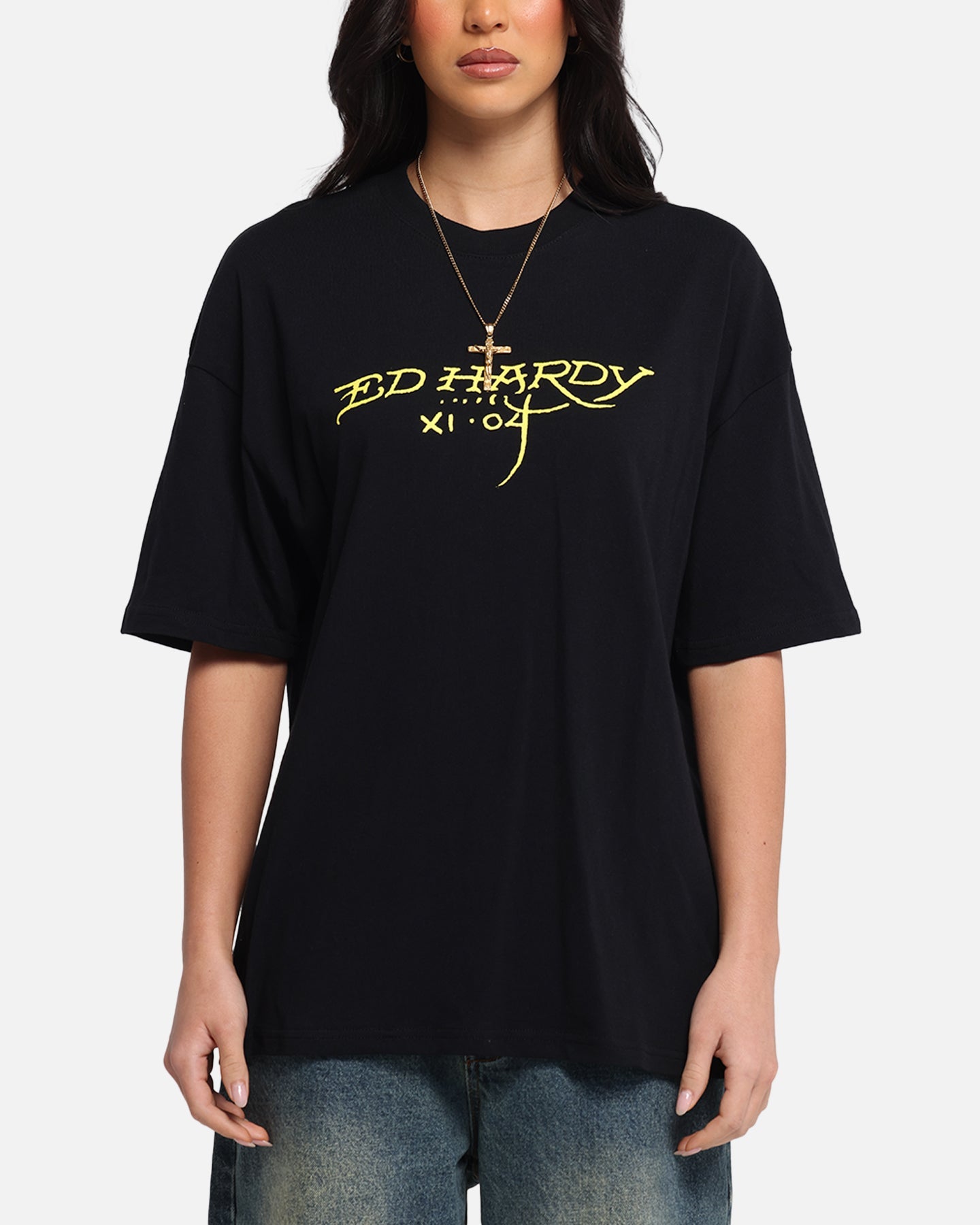 Ed Hardy Mermaid T-Shirt Black Style001