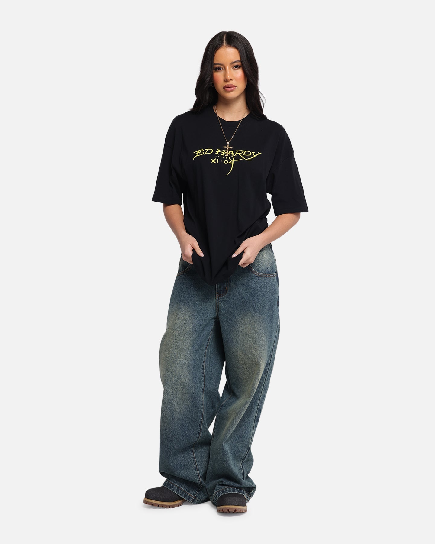 Ed Hardy Mermaid T-Shirt Black Style001