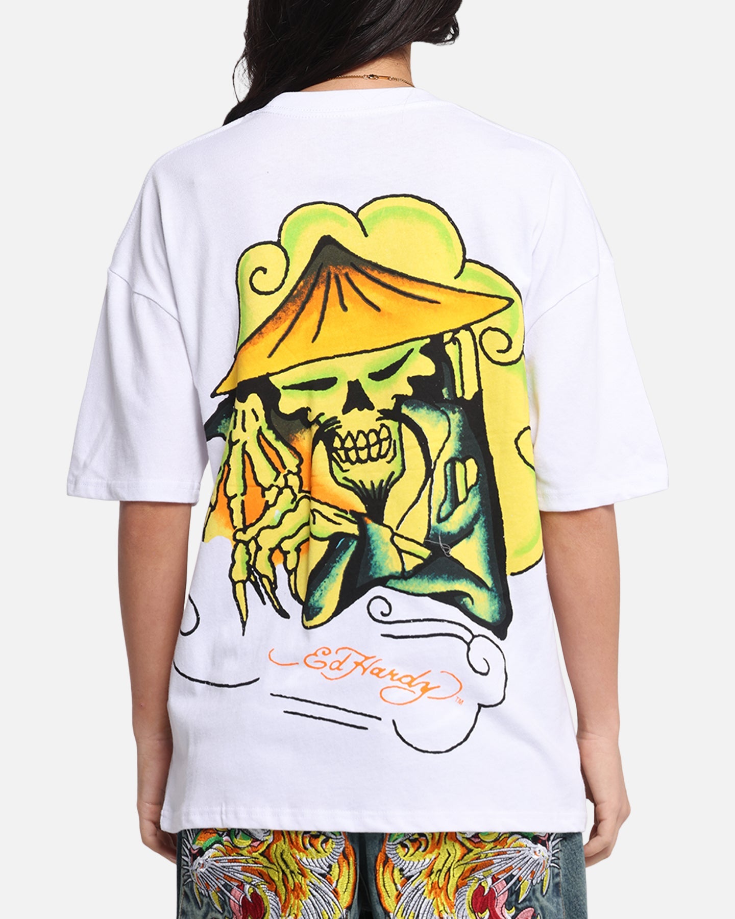 Ed Hardy Skull Sovereign T-Shirt White Style001