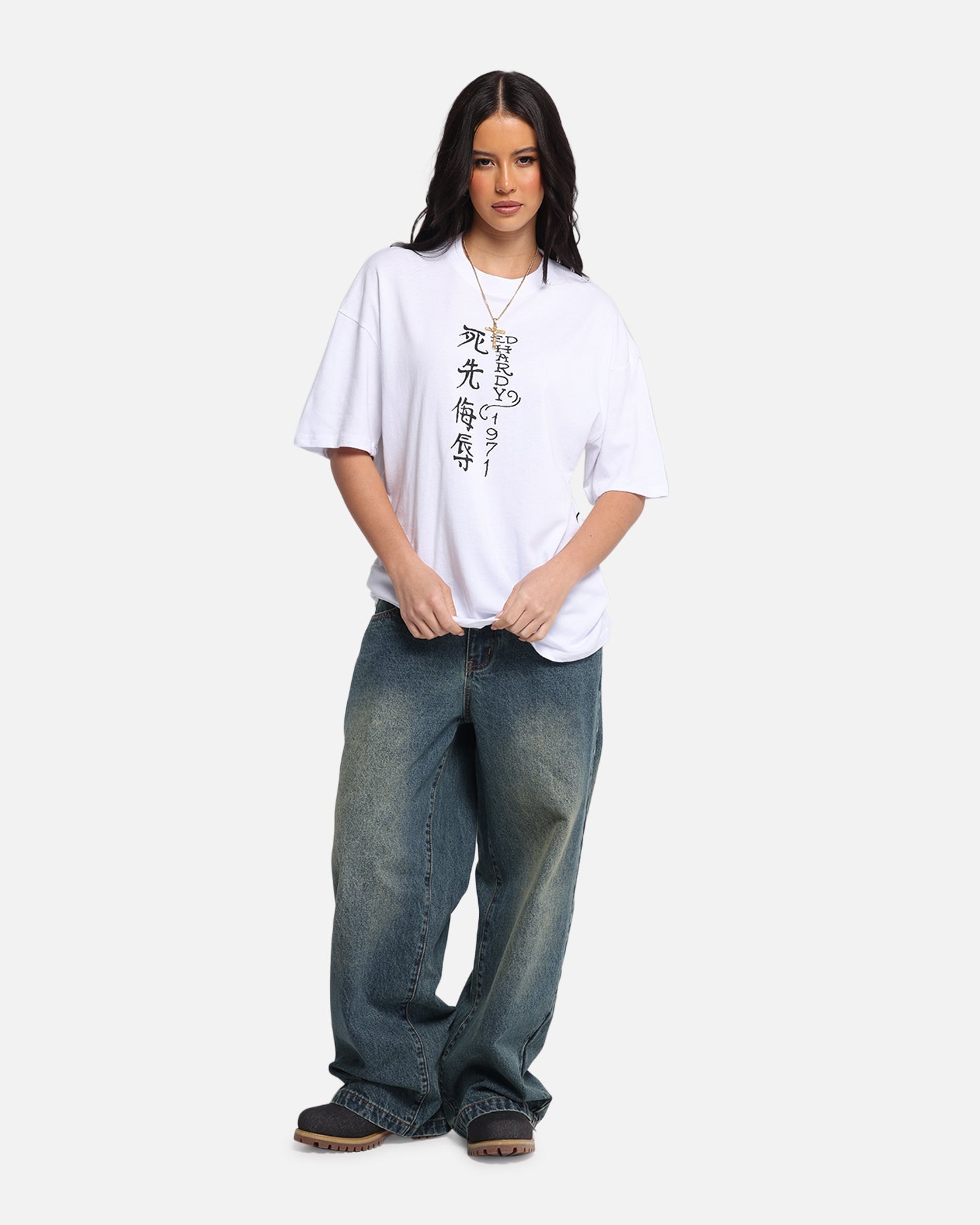 Ed Hardy Skull Sovereign T-Shirt White Style001