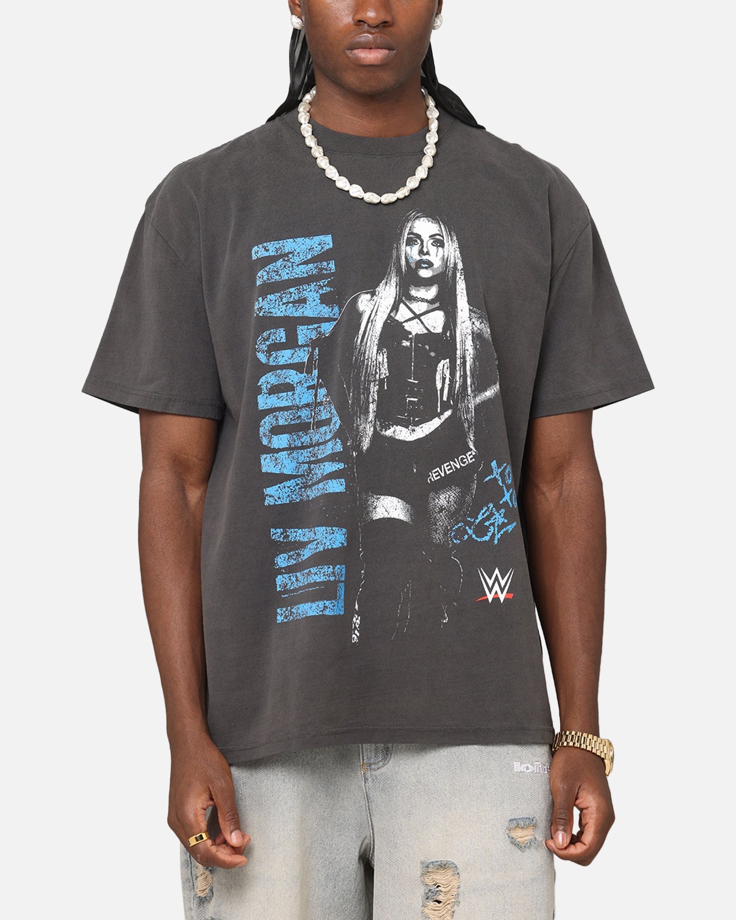 Culture Kings X WWE Liv Morgan Heavy T-Shirt Black Wash