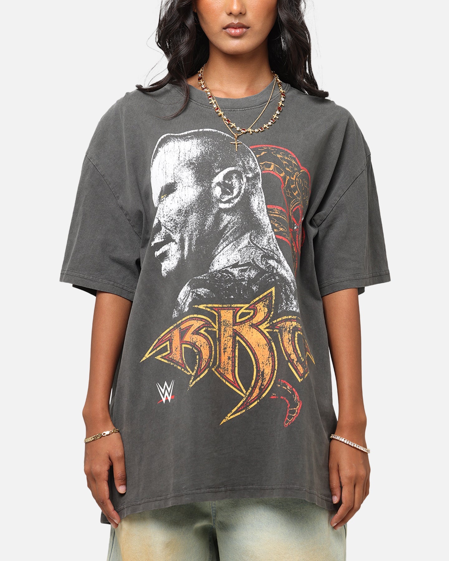 Culture Kings X WWE Randy Orton Heavy T-Shirt Black Wash Style001