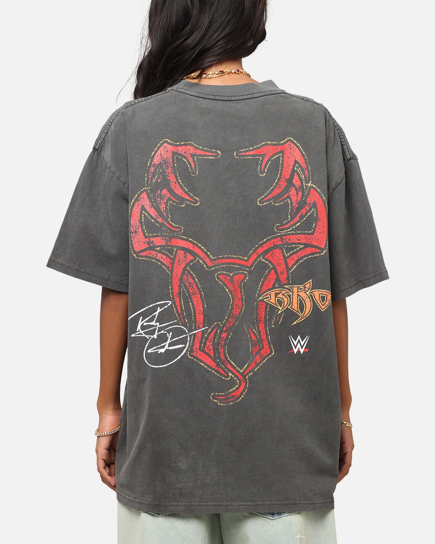 Culture Kings X WWE Randy Orton Heavy T-Shirt Black Wash Style001