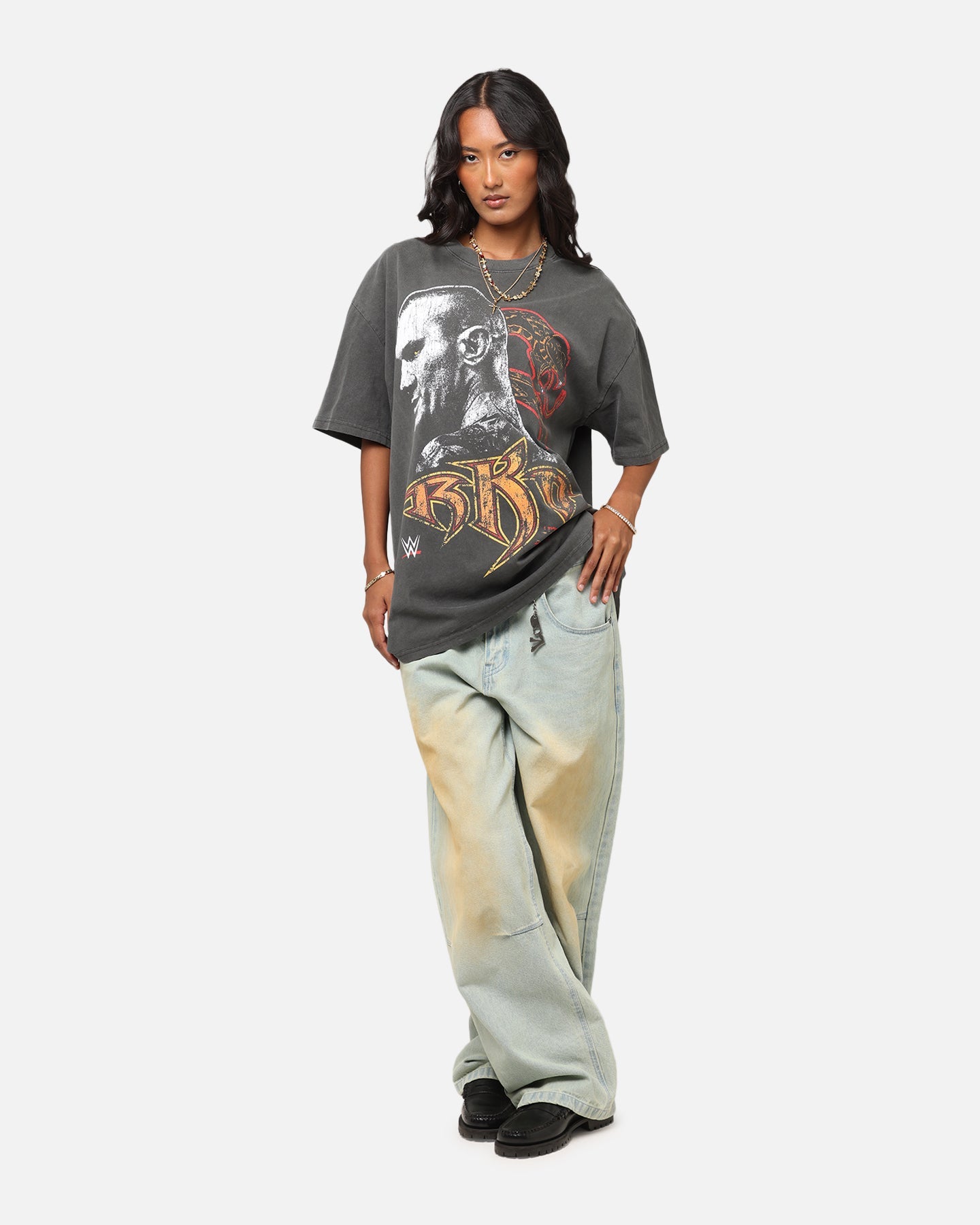 Culture Kings X WWE Randy Orton Heavy T-Shirt Black Wash Style001