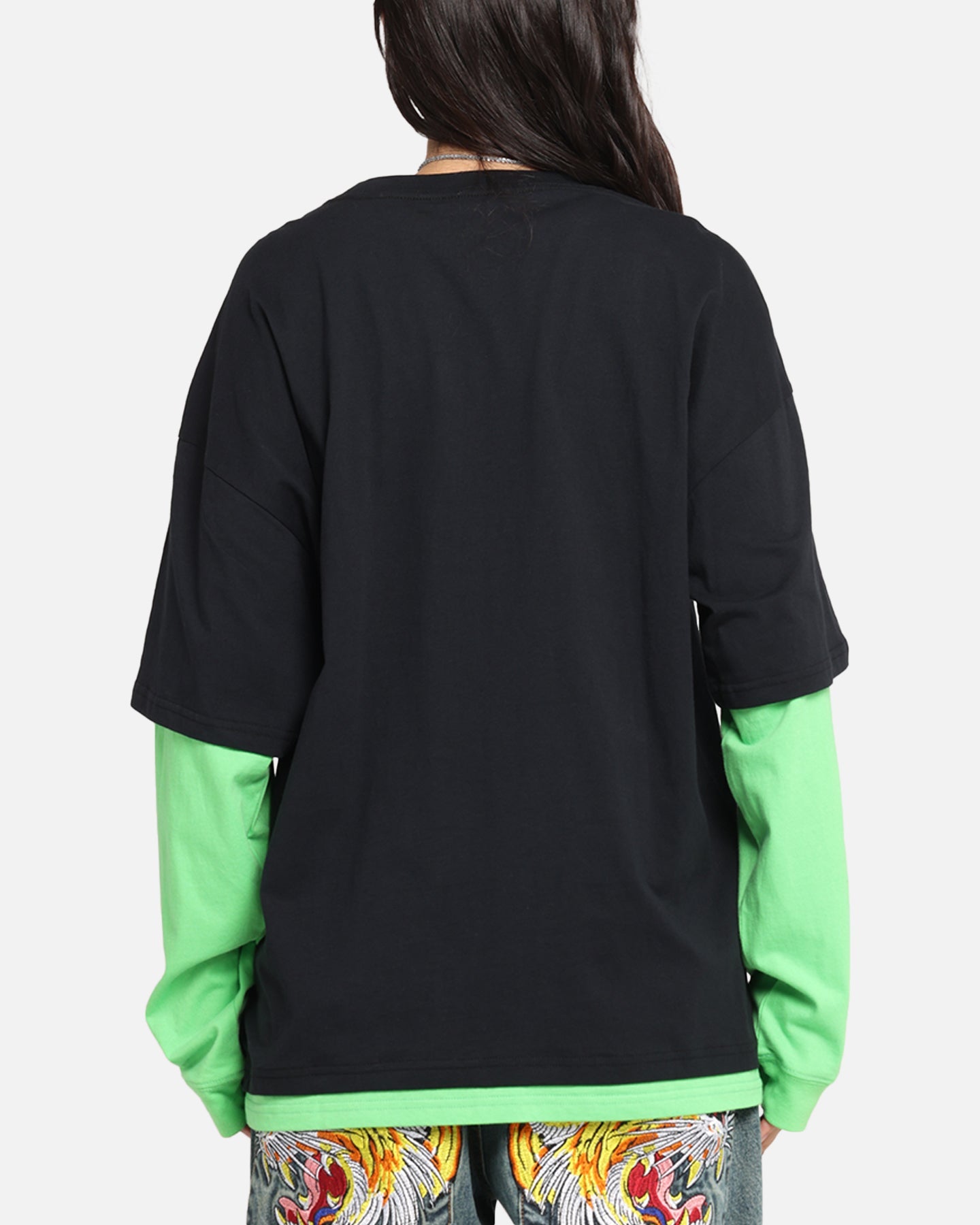 Avril Lavigne Avril Layered Long Sleeve T-Shirt Black Wash Style001