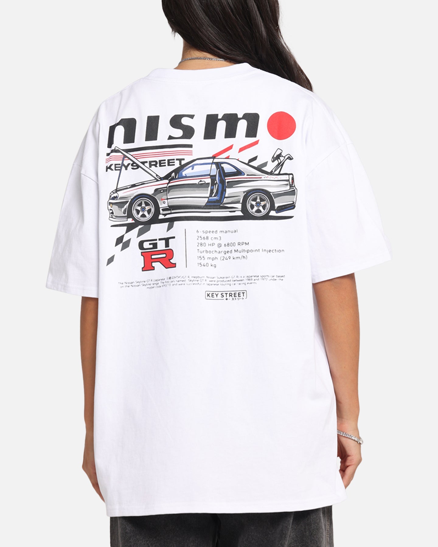 Key Street Nismo R34 GTR T-Shirt White Style001