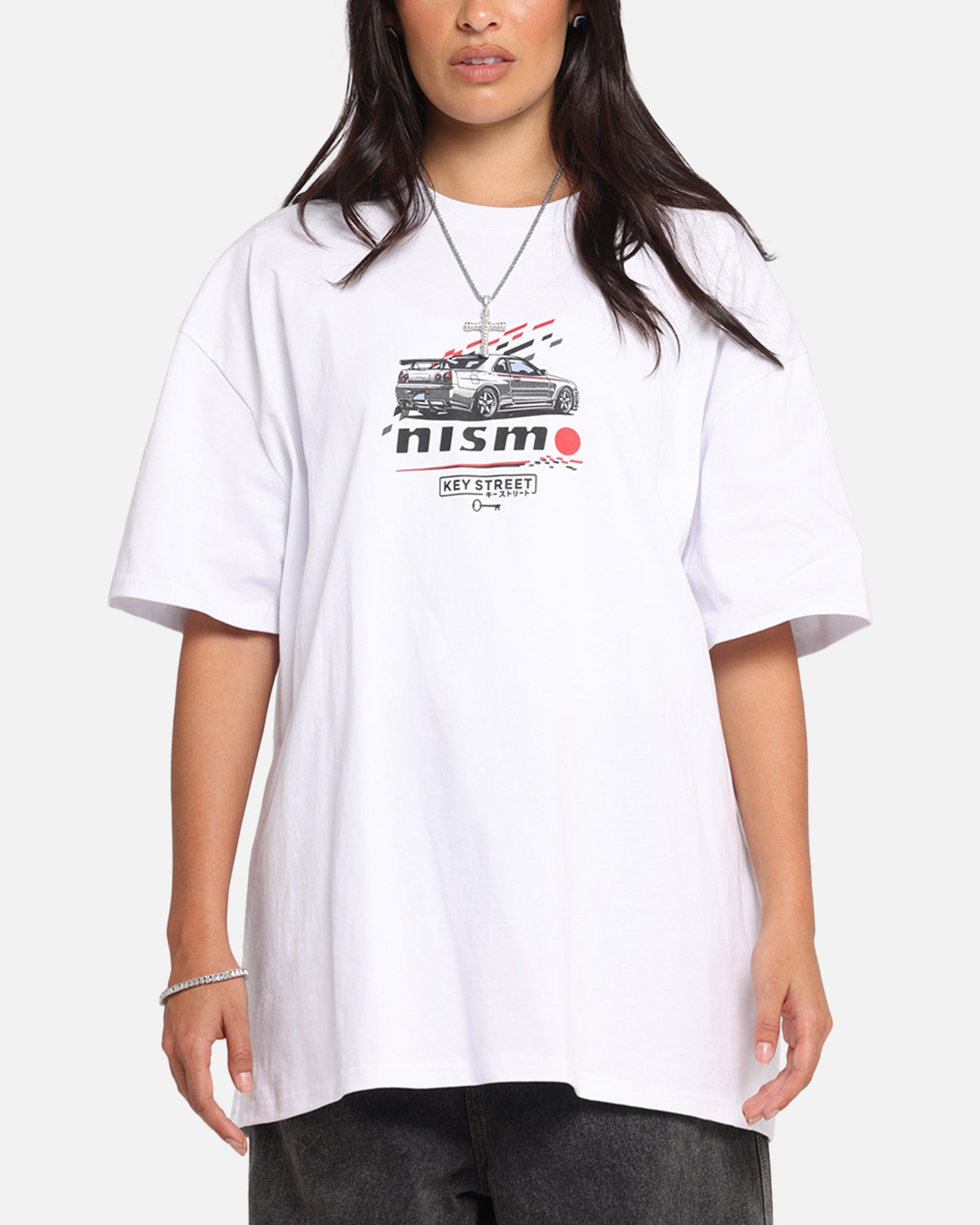 Key Street Nismo R34 GTR T-Shirt White Style001