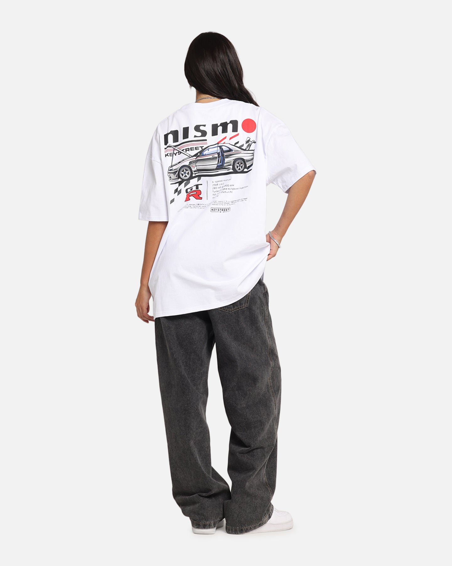 Key Street Nismo R34 GTR T-Shirt White Style001
