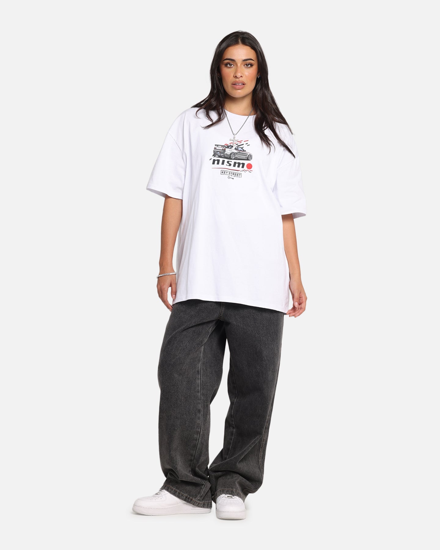 Key Street Nismo R34 GTR T-Shirt White Style001