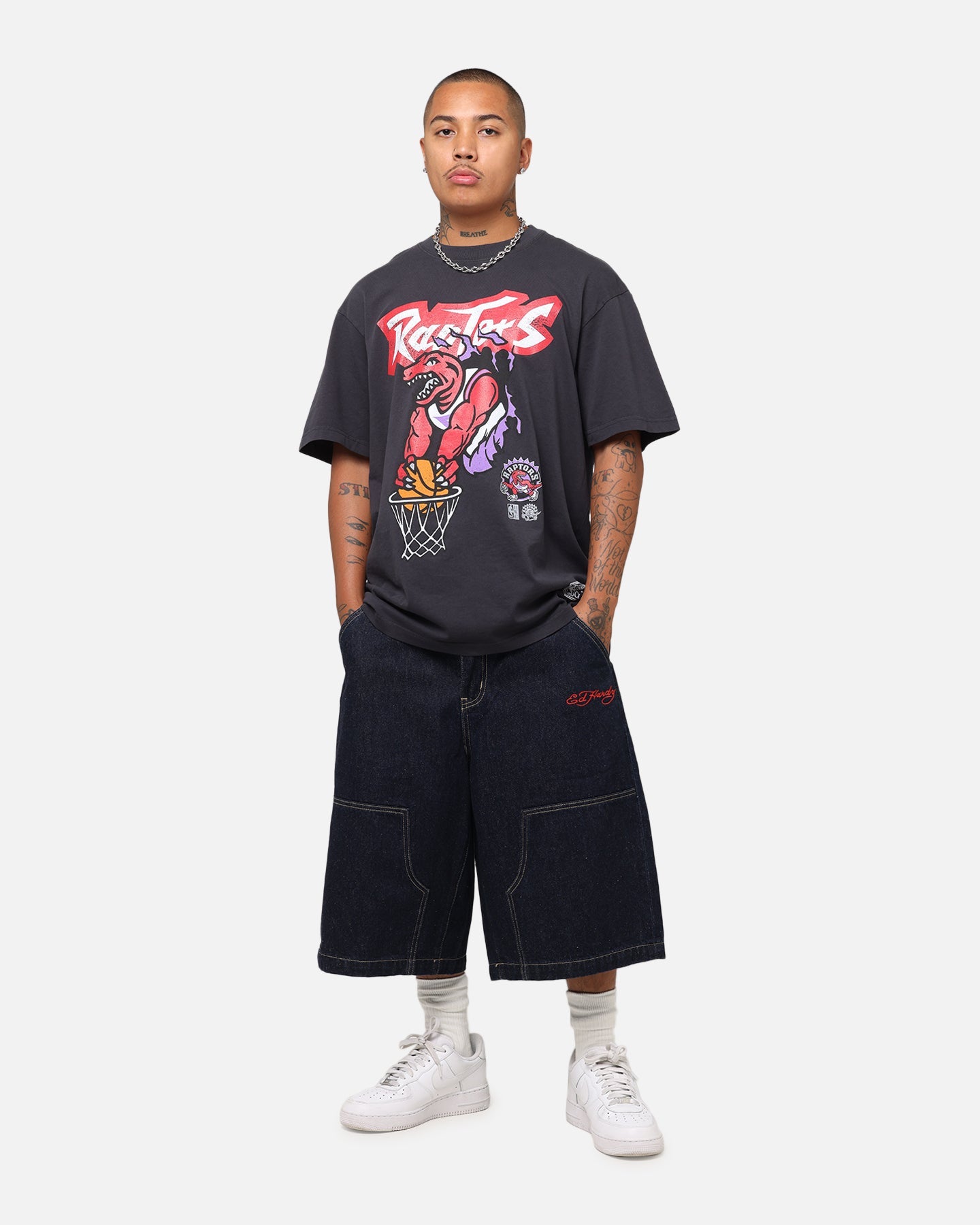 Mitchell & Ness Toronto Raptors T-Shirt Faded Black