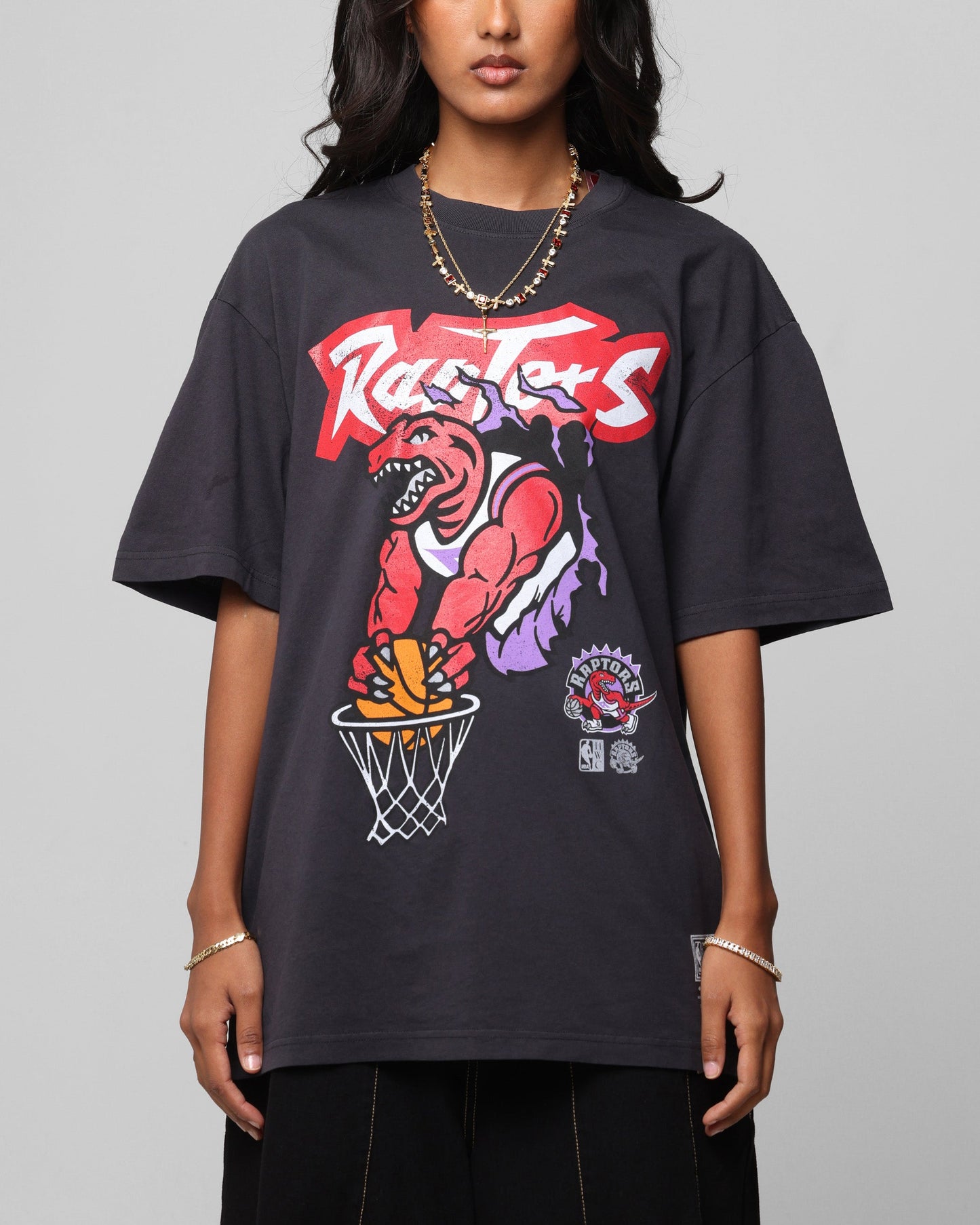 Mitchell & Ness Toronto Raptors T-Shirt Faded Black Style001