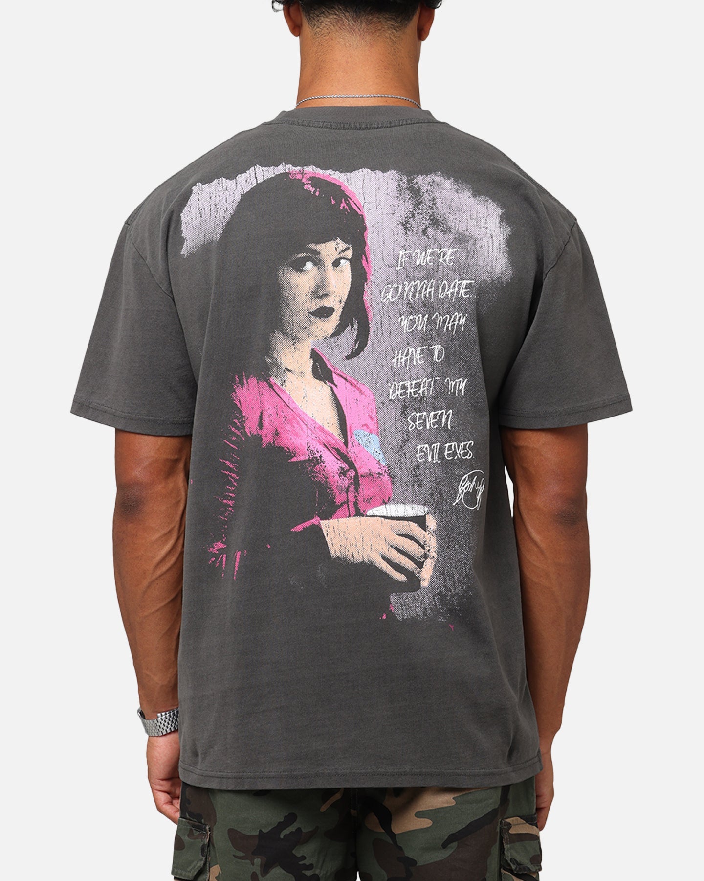 American Thrift X Scott Pilgrim Ramona & Scott Heavy T-Shirt Black Wash