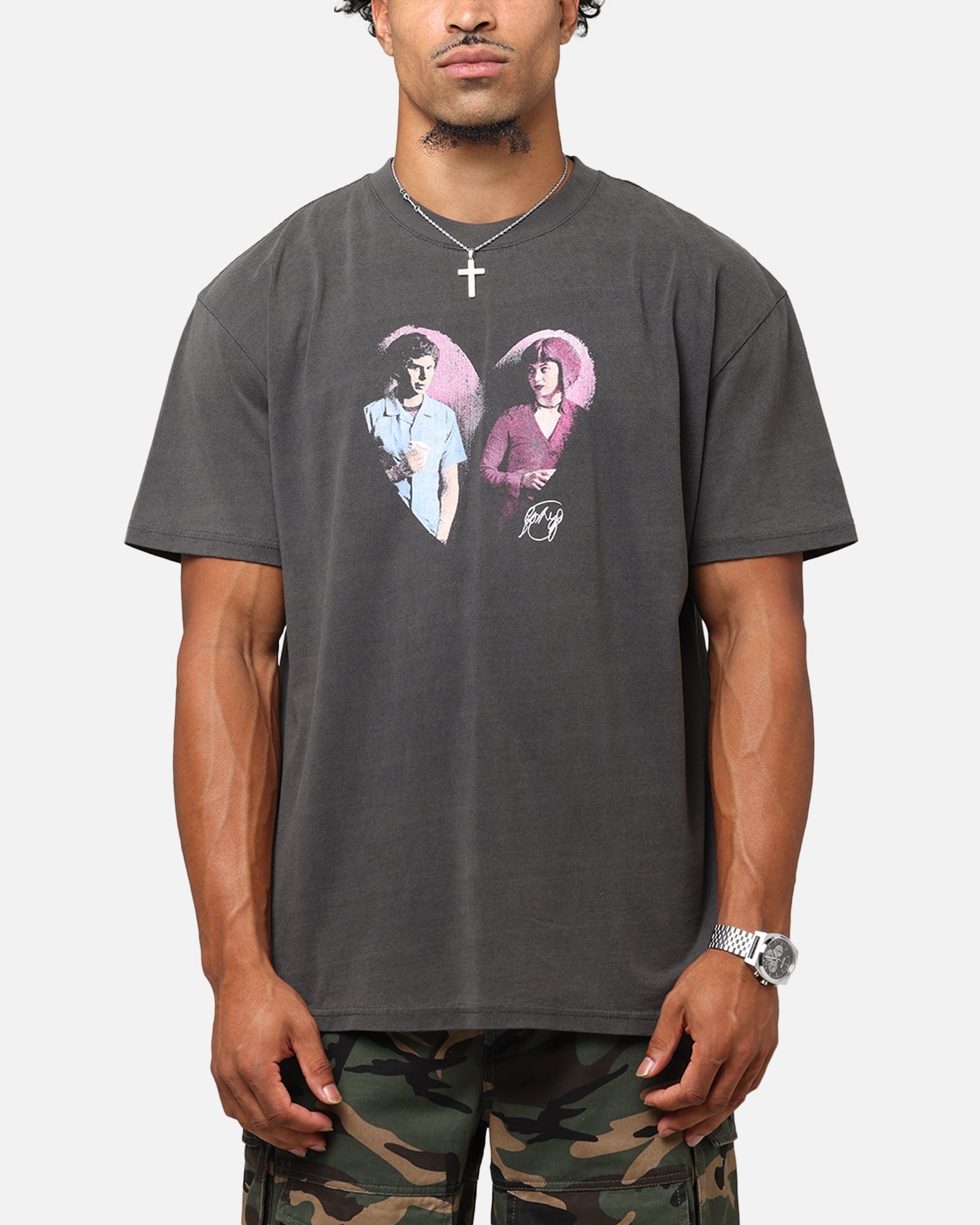 American Thrift X Scott Pilgrim Ramona & Scott Heavy T-Shirt Black Wash