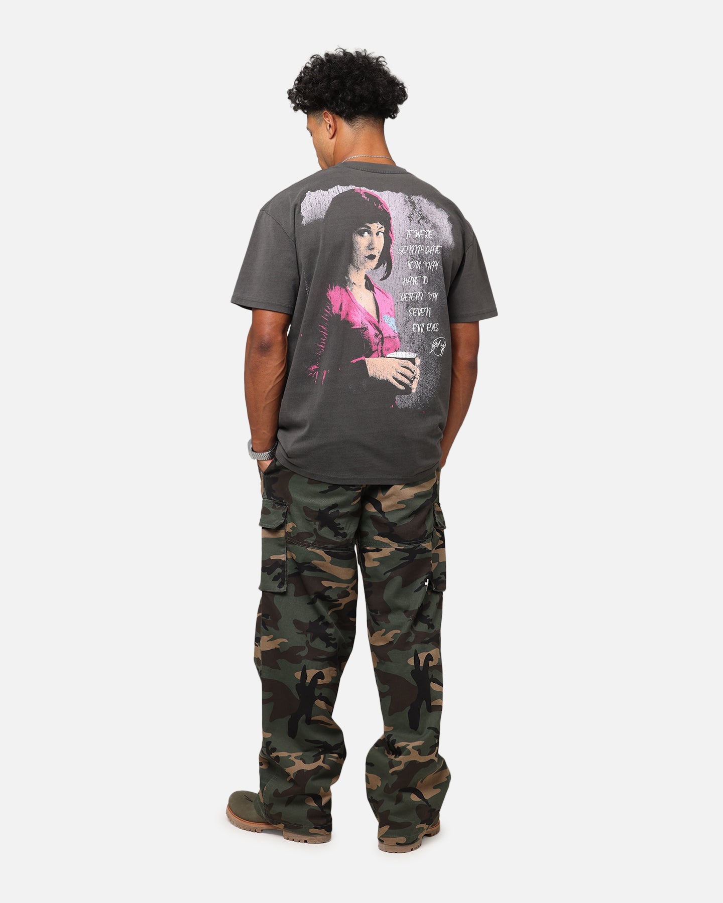 American Thrift X Scott Pilgrim Ramona & Scott Heavy T-Shirt Black Wash