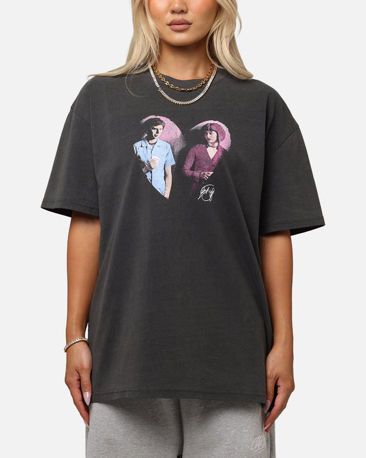 American Thrift X Scott Pilgrim Ramona & Scott Heavy T-Shirt Black Wash Style001